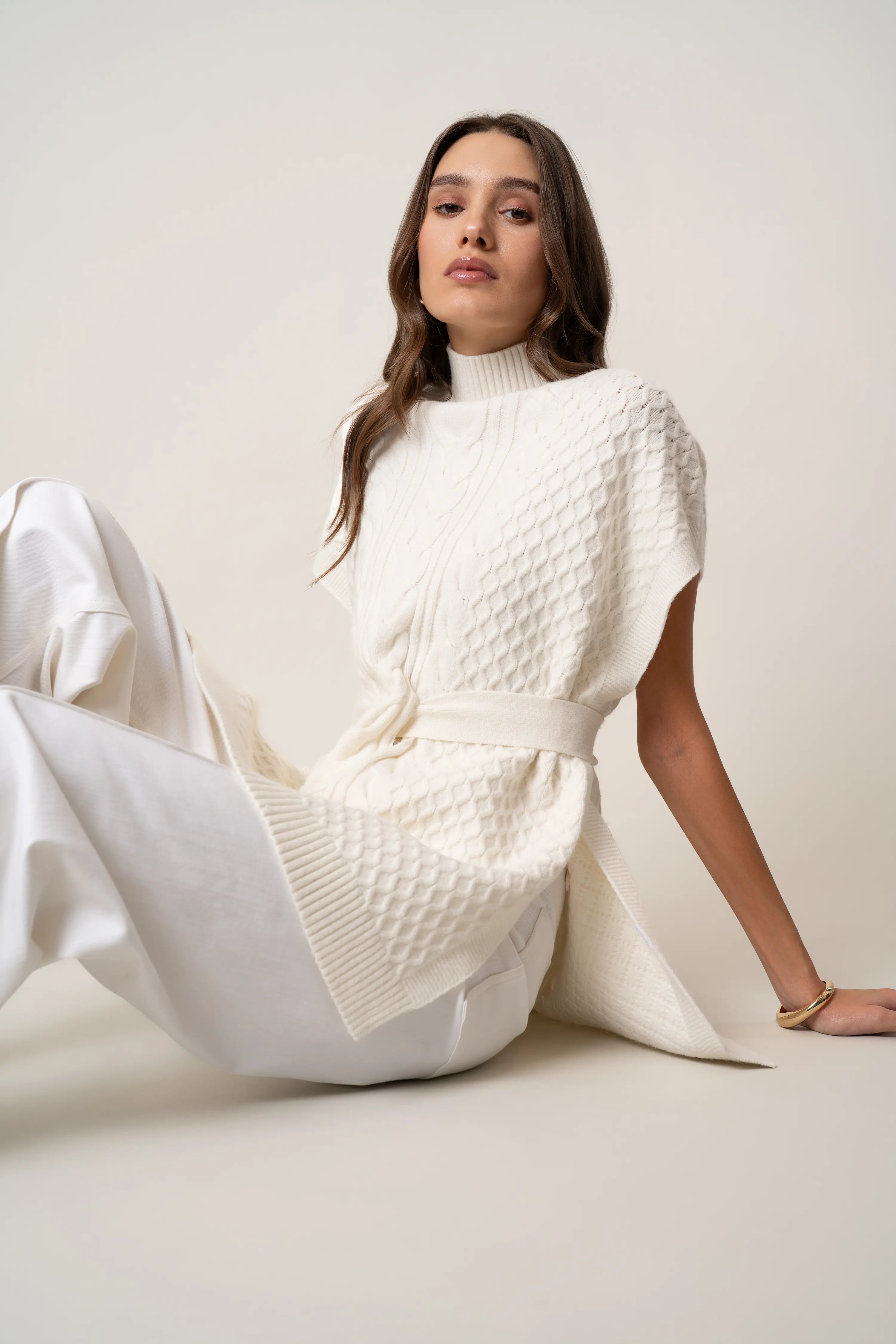 The Belted Cable Vest