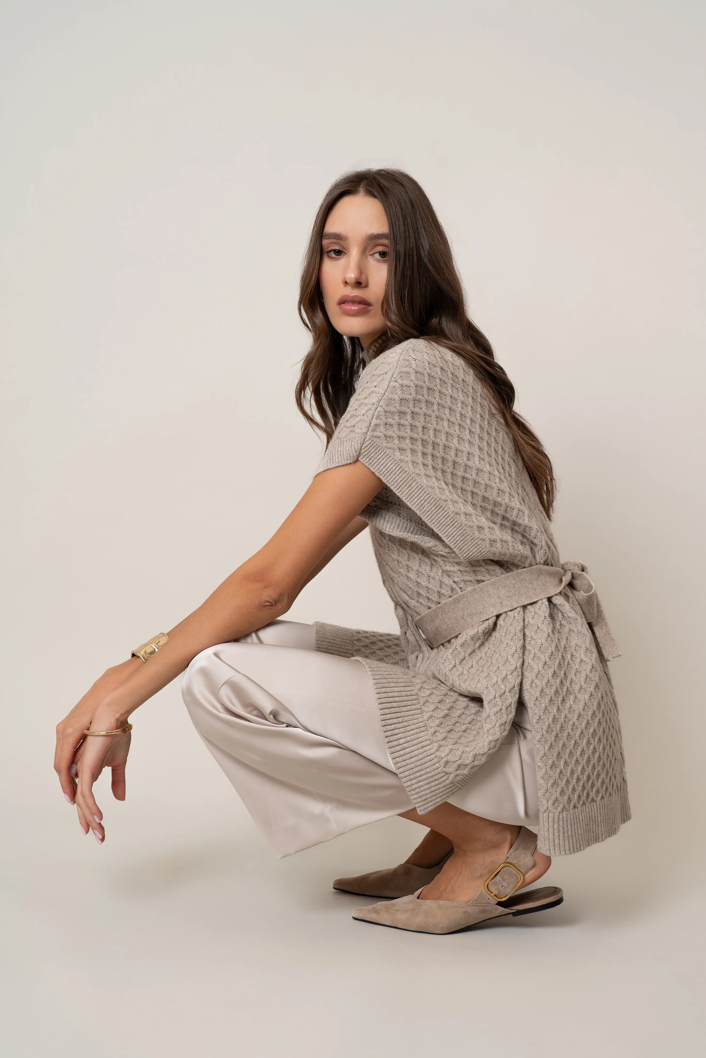 The Belted Cable Vest