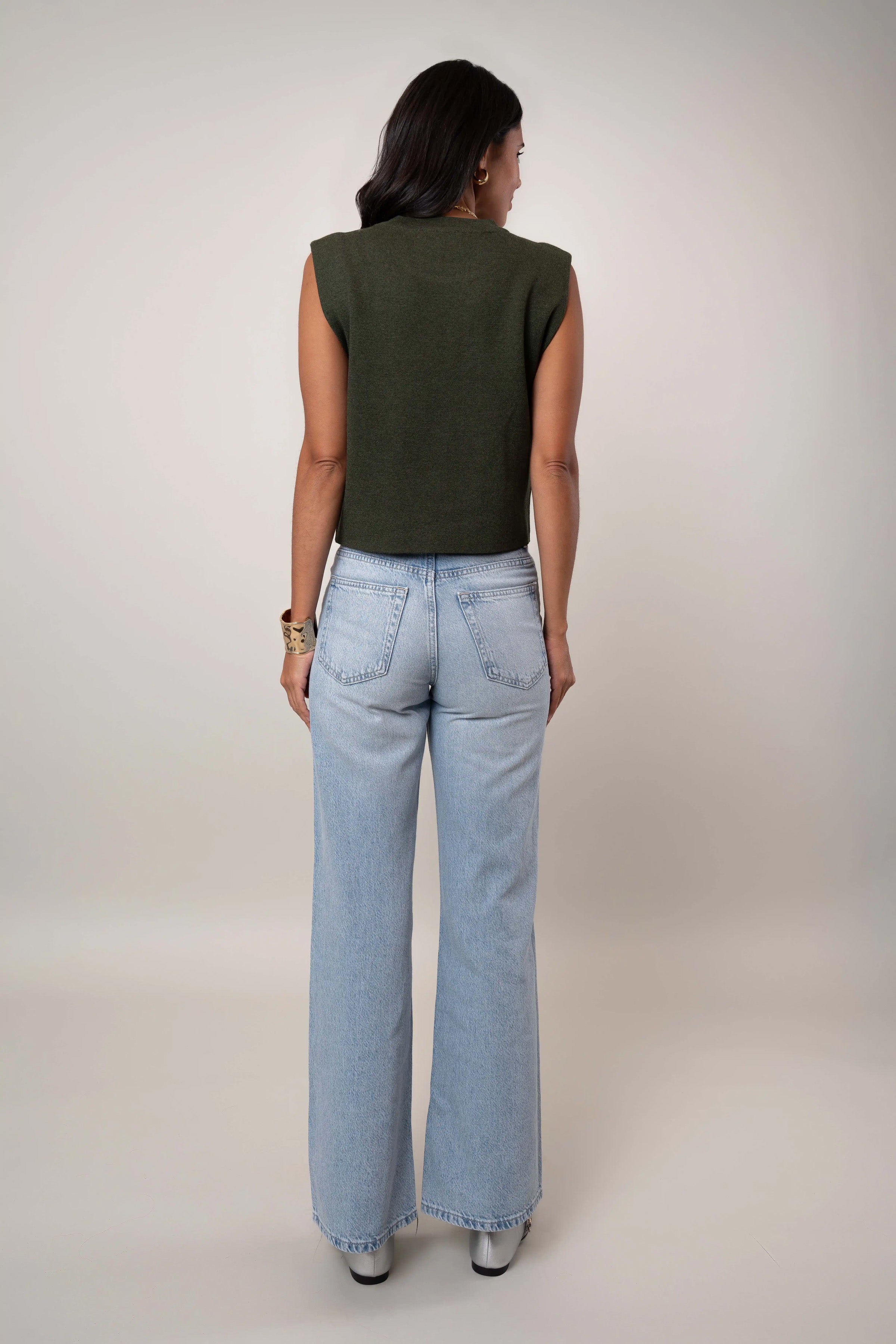 The Sleeveless Crewneck Top