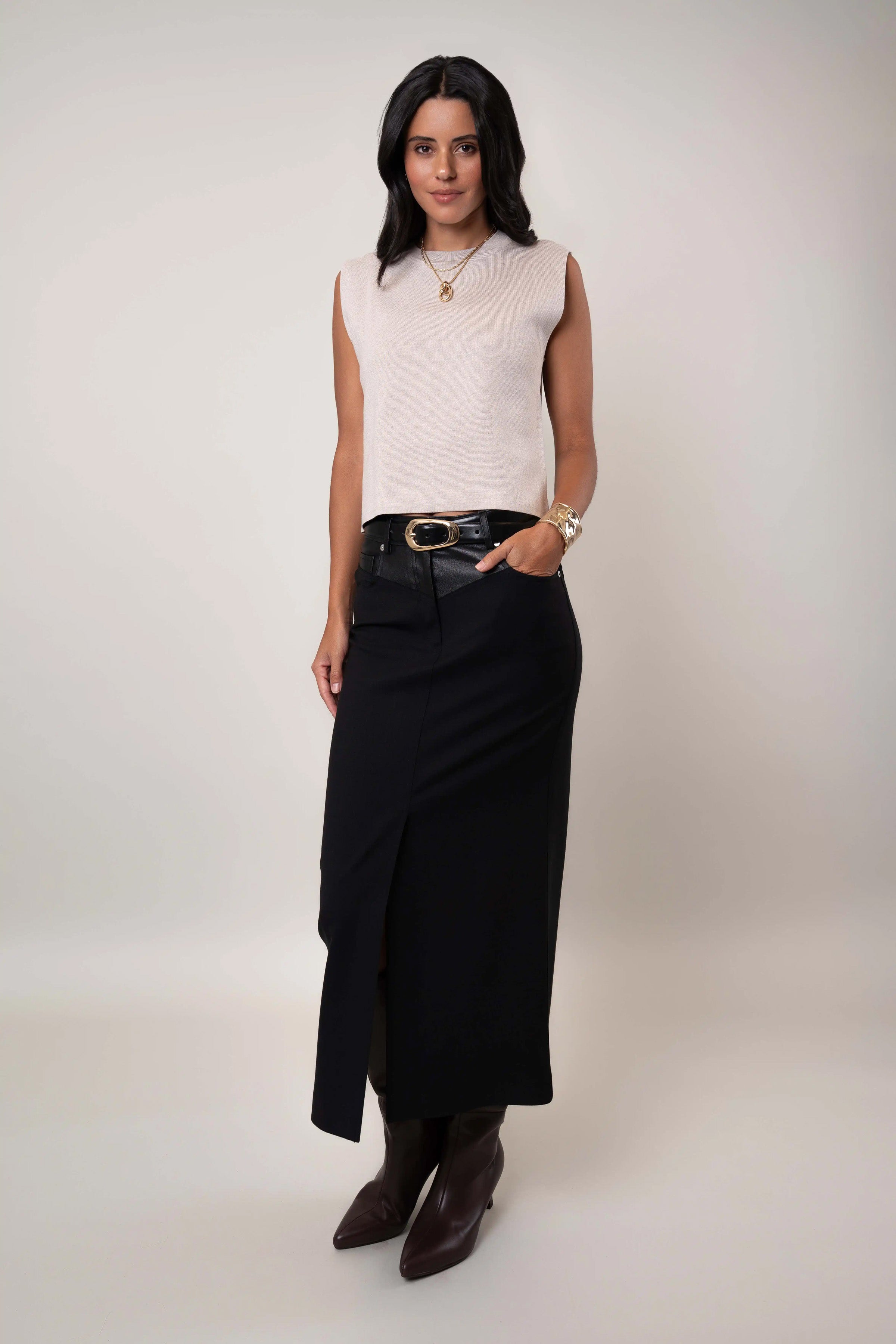 The Sleeveless Crewneck Top