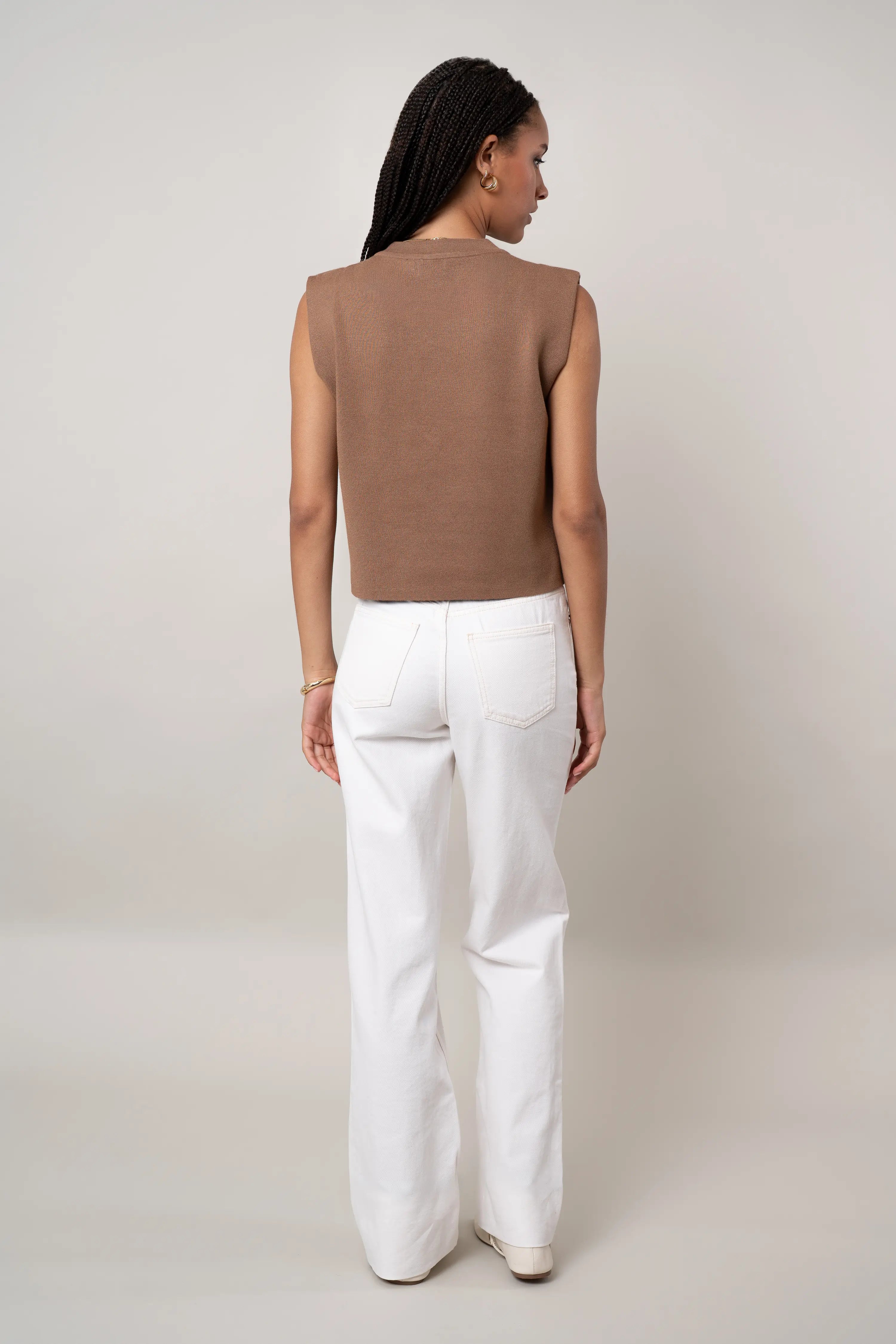 The Sleeveless Crewneck Top