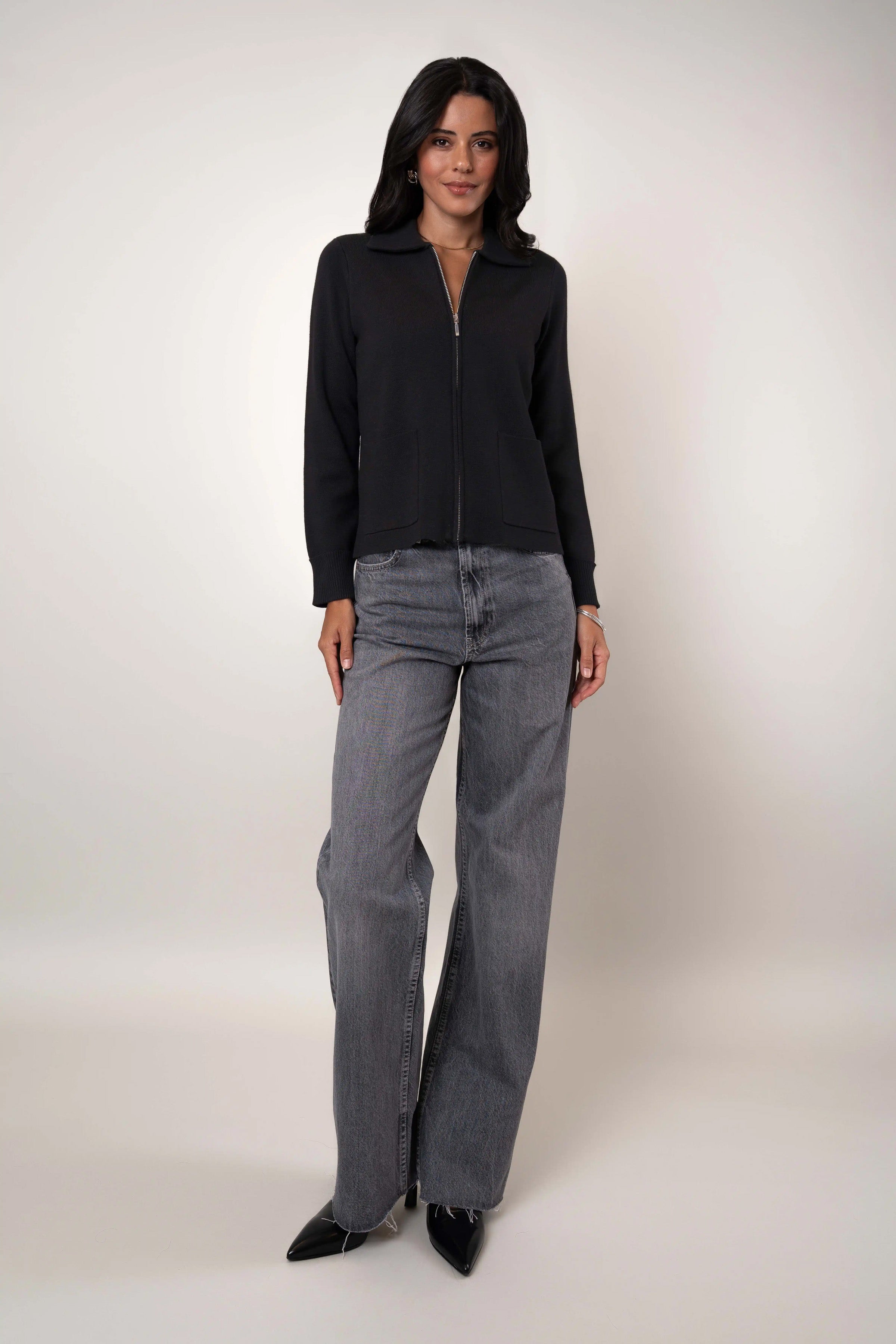 The Zip Collar Cardigan