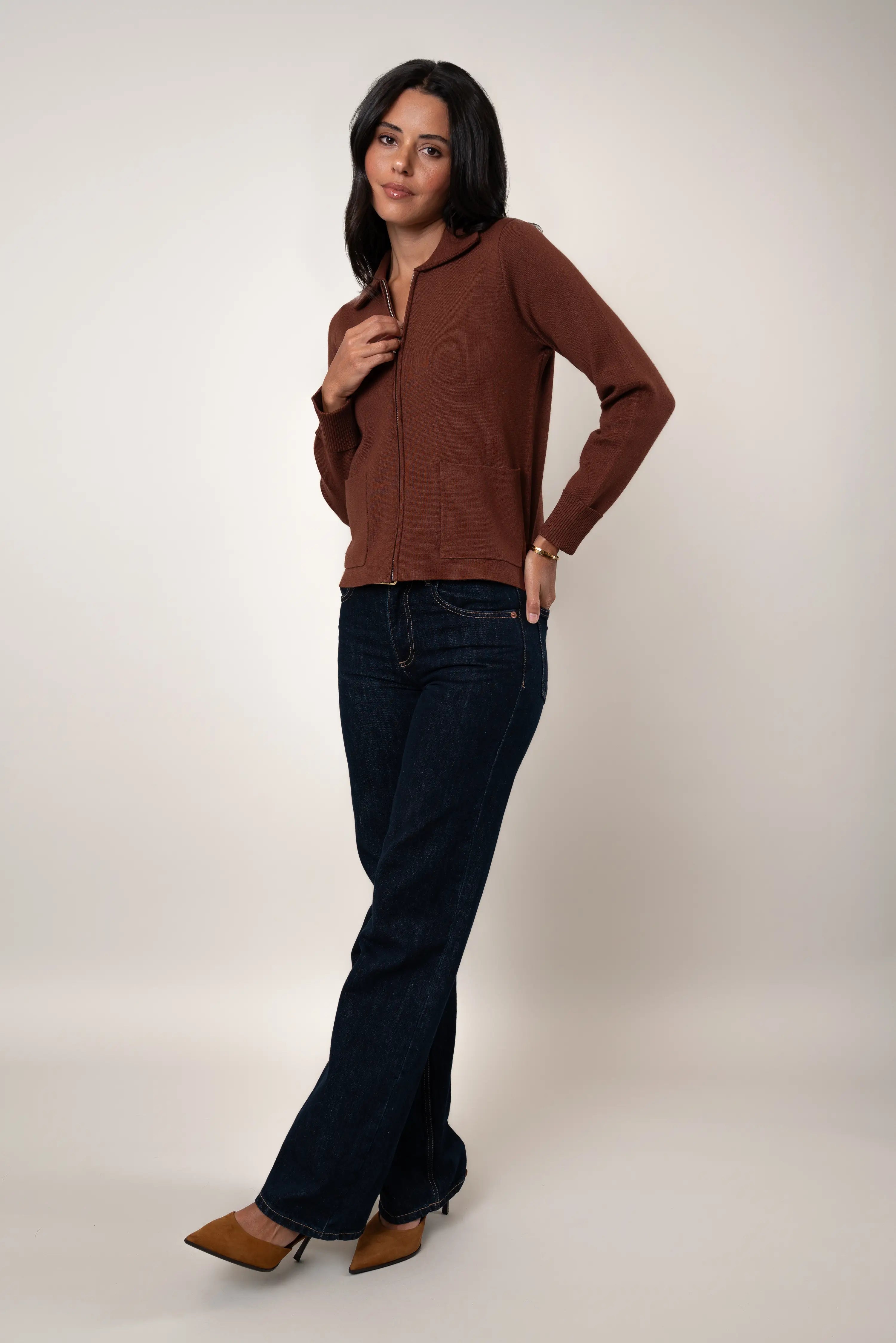 The Zip Collar Cardigan