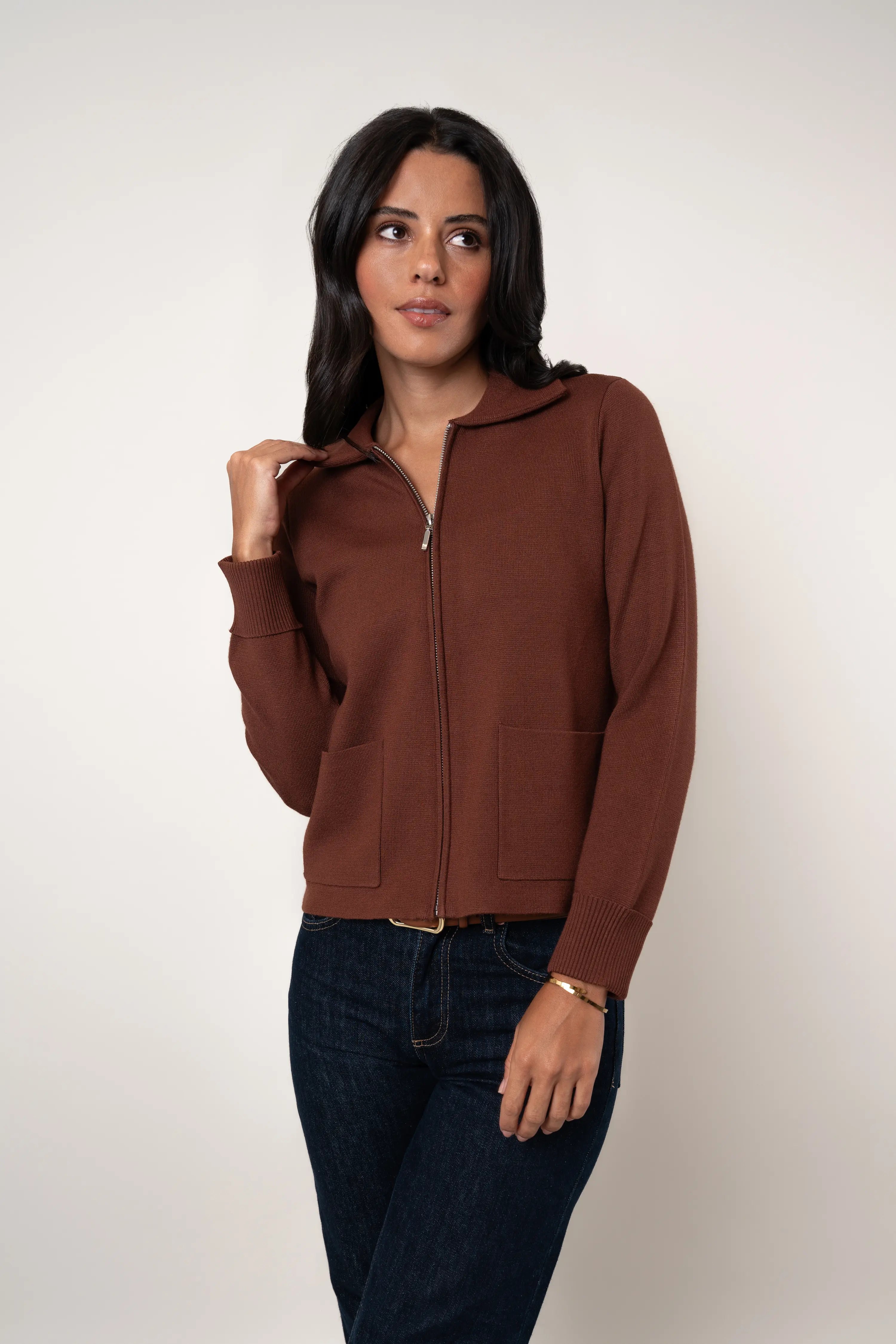 The Zip Collar Cardigan