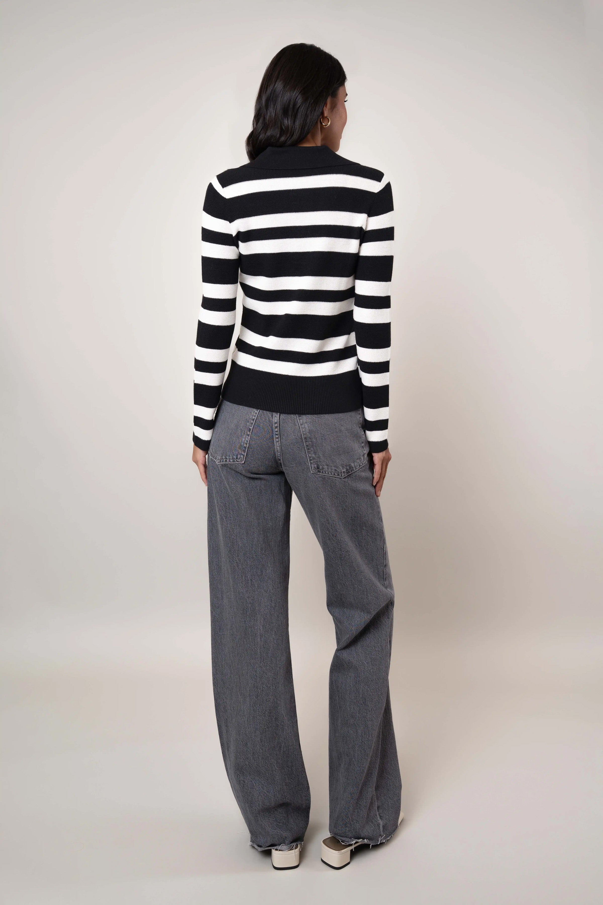 The Striped Collared Sweater