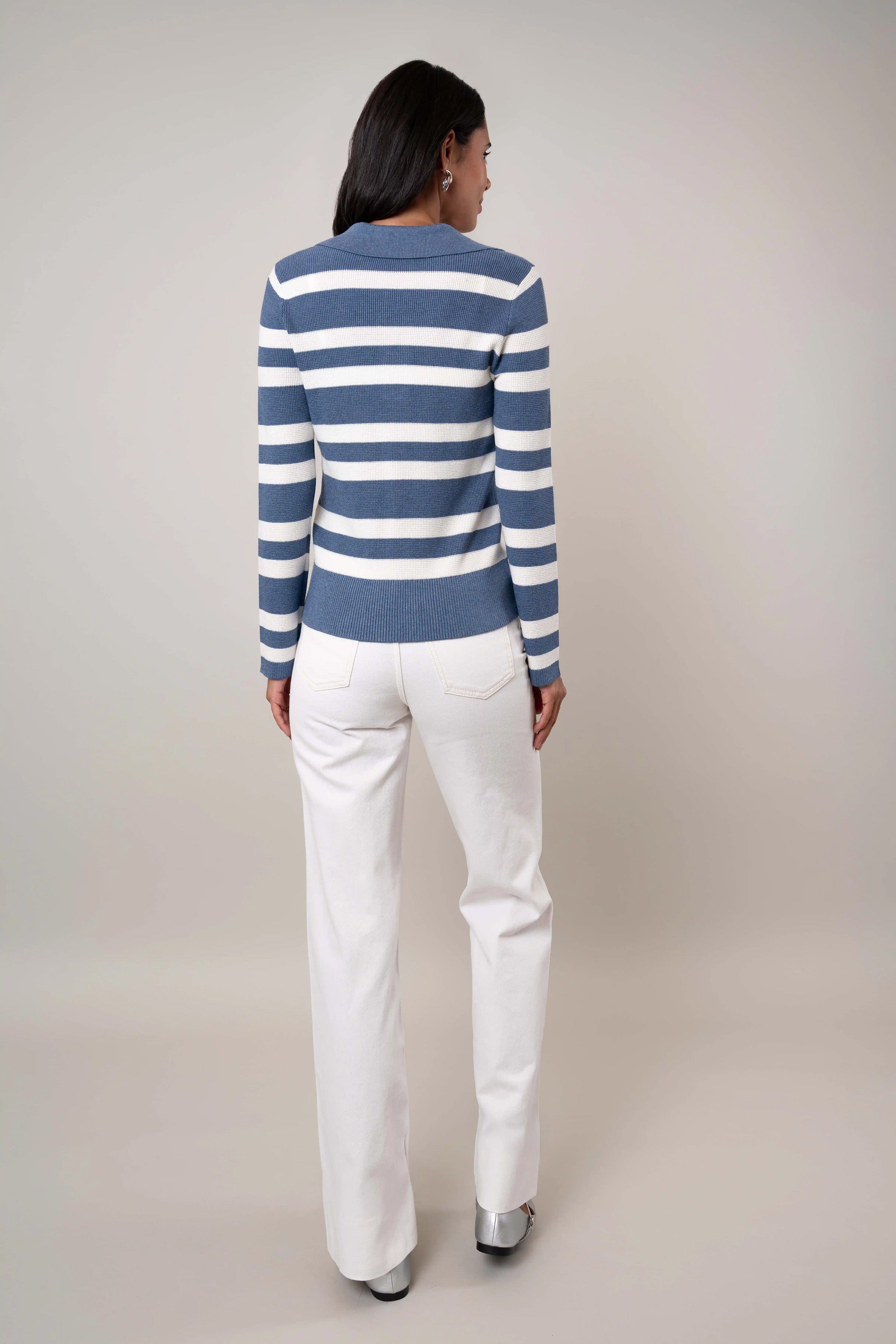 The Striped Collared Sweater