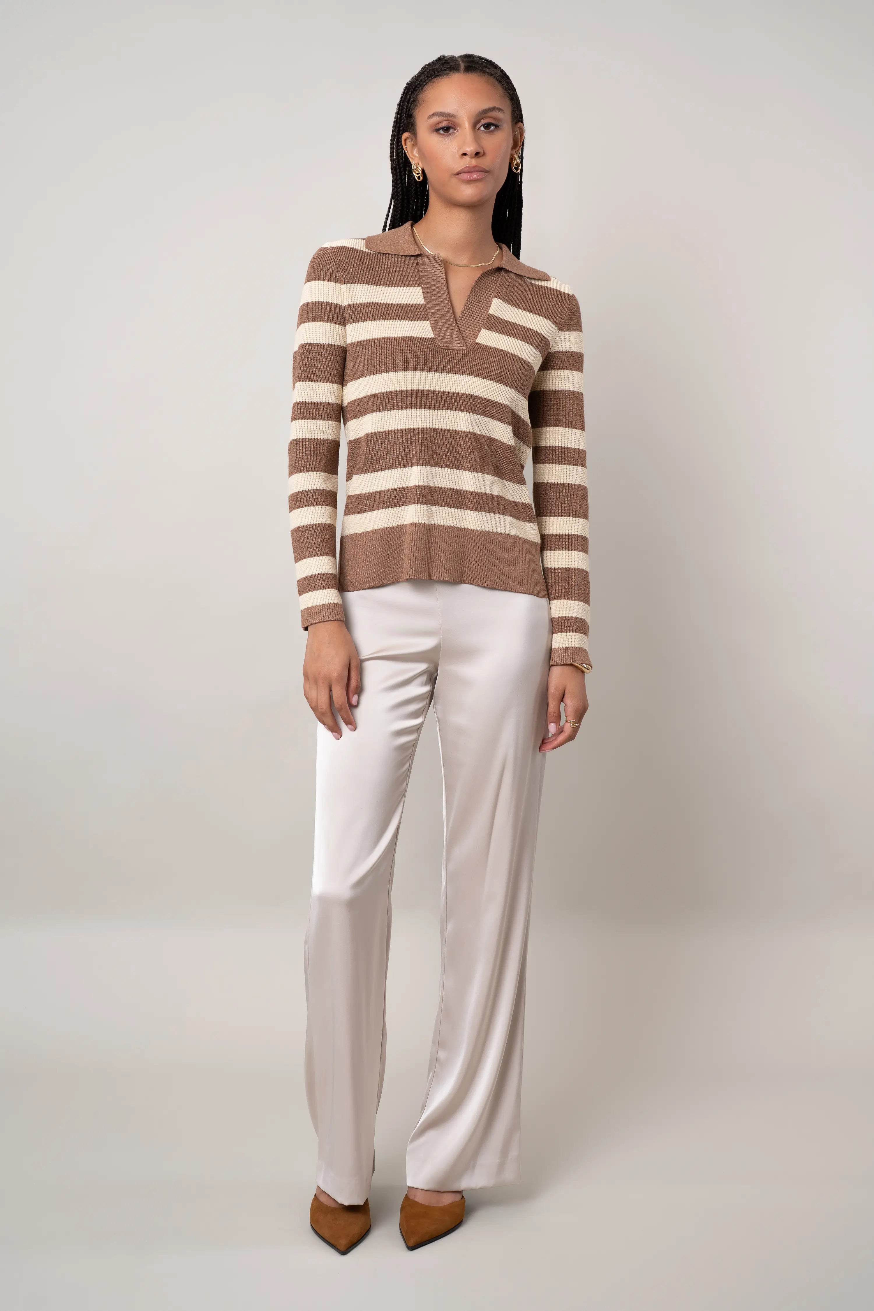 The Striped Collared Sweater