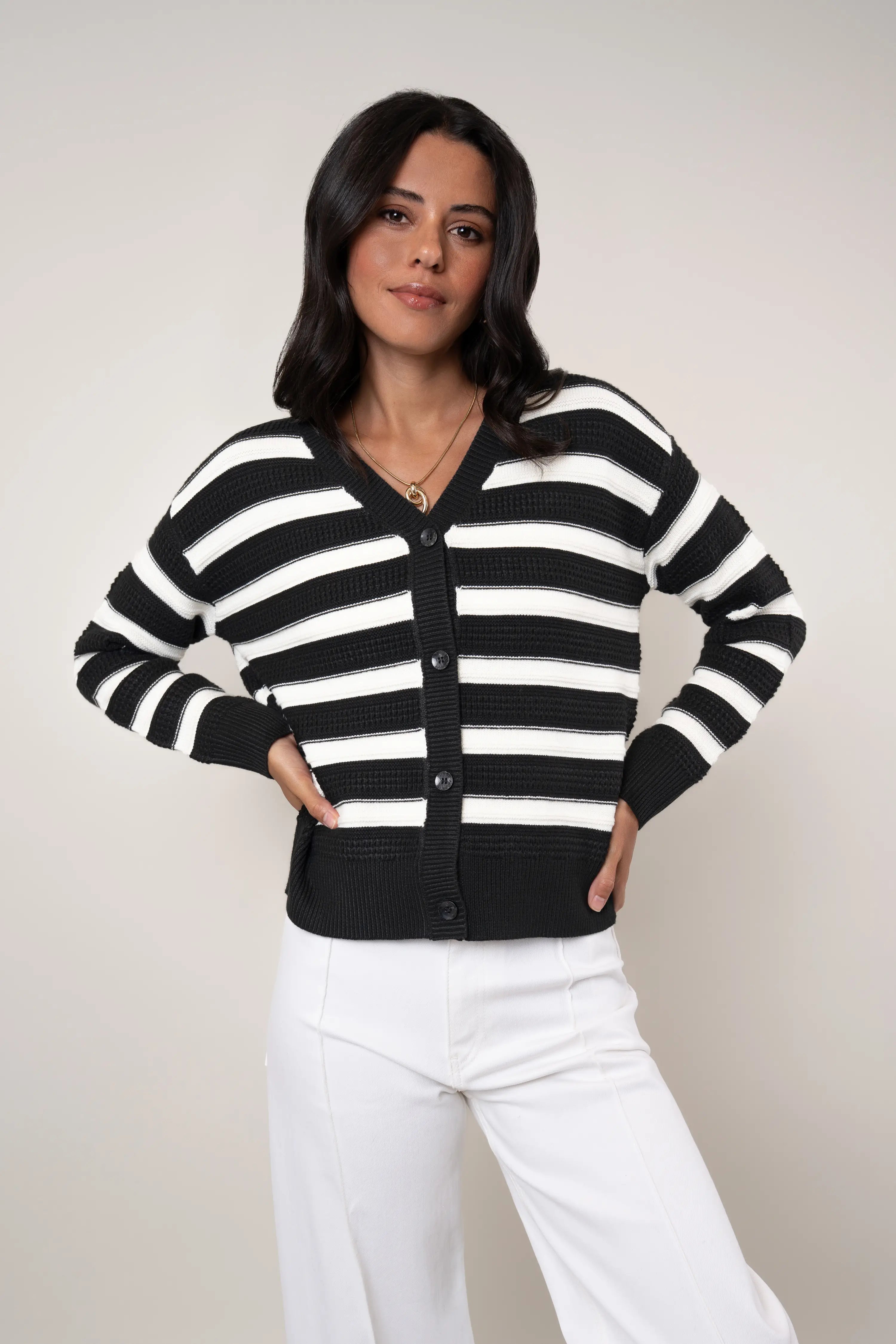 The Modern Stripe Cardigan