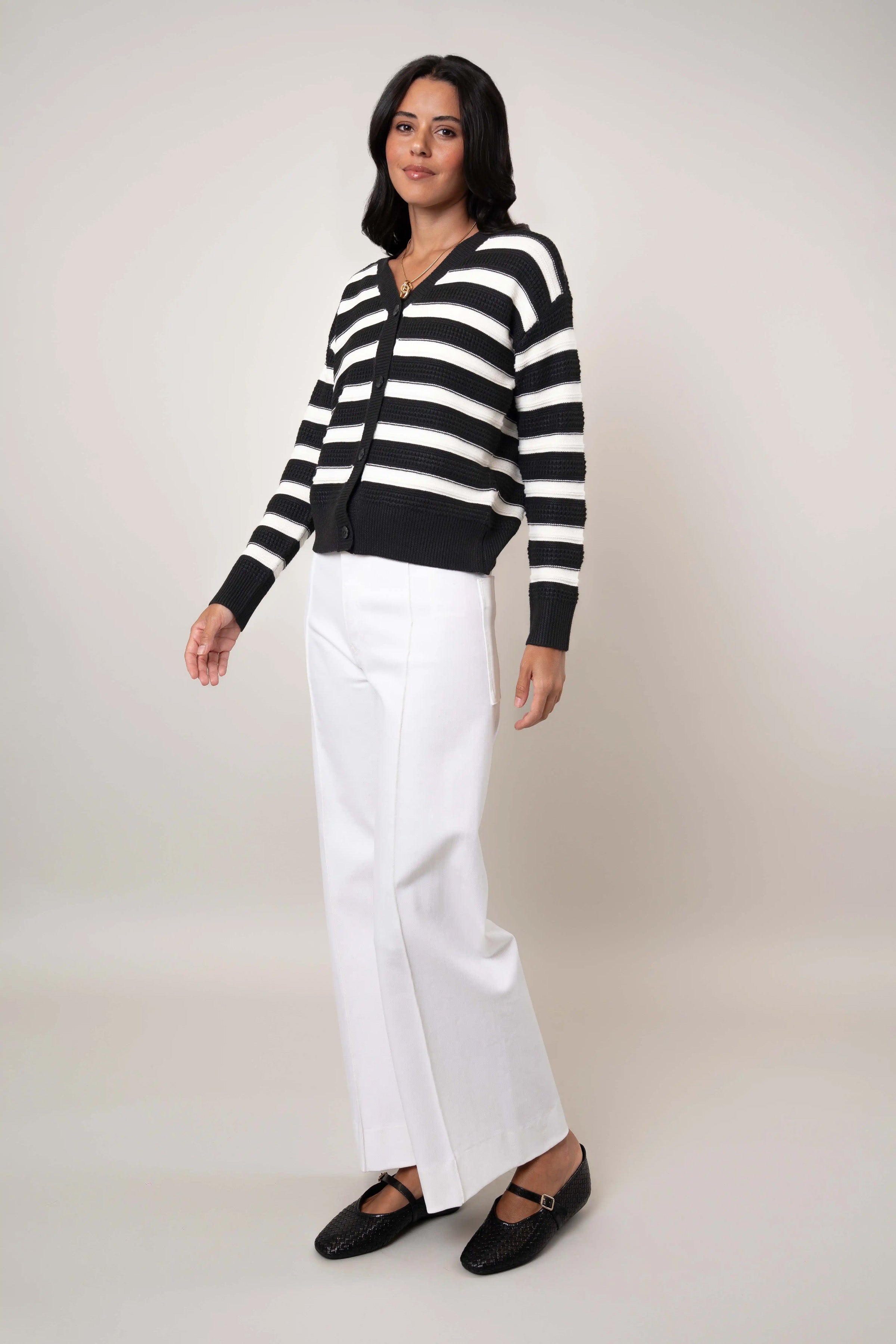 The Modern Stripe Cardigan