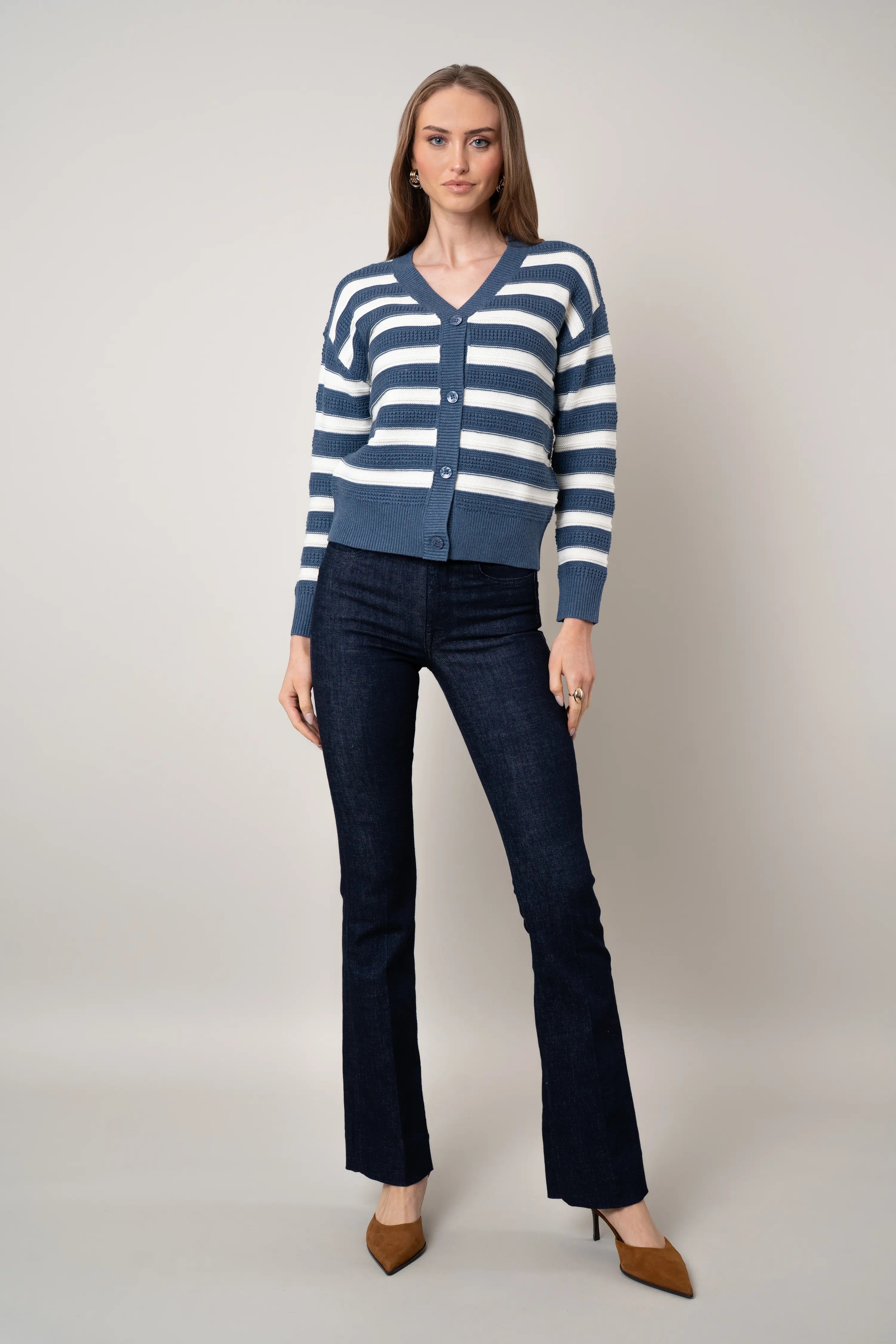 The Modern Stripe Cardigan
