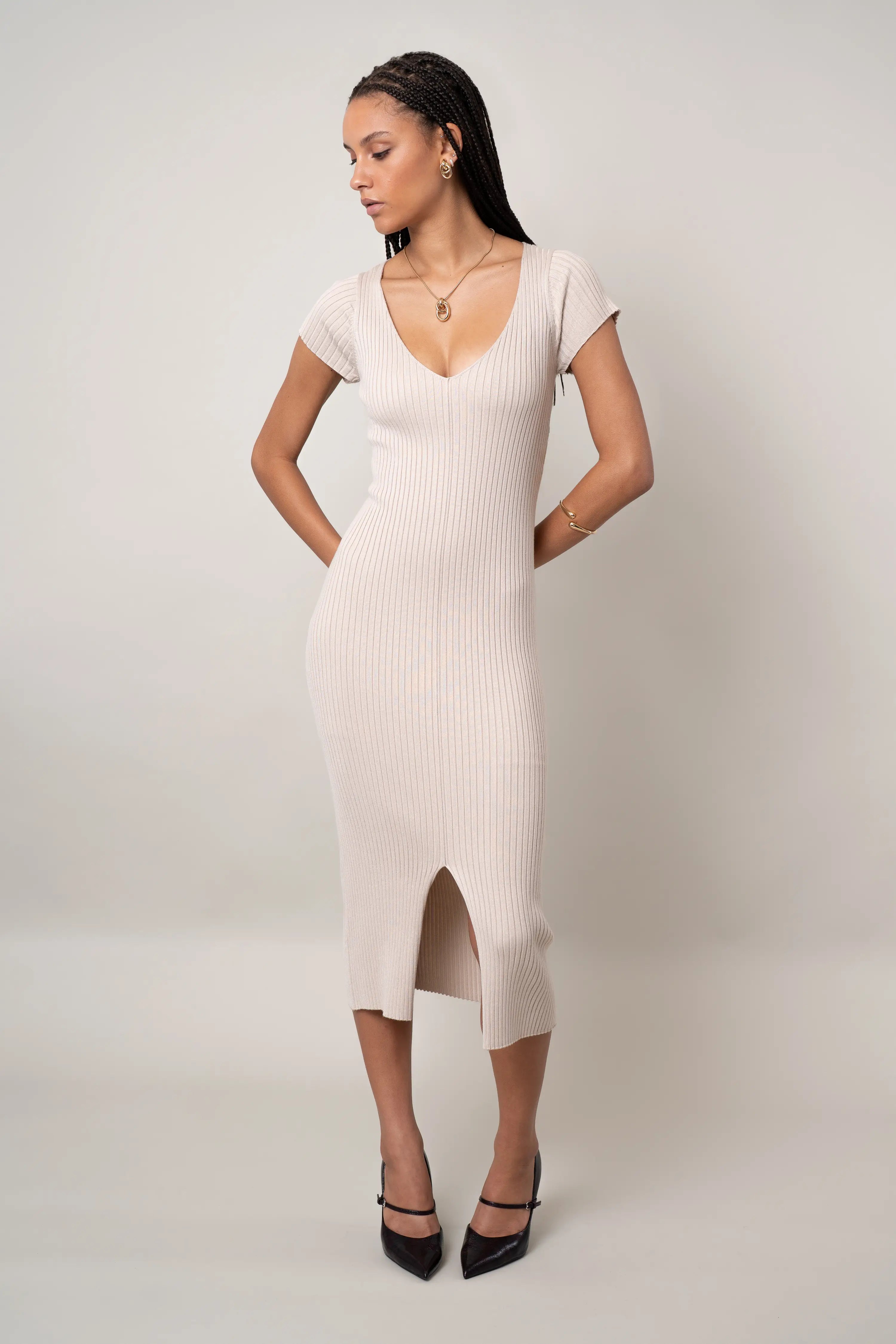 The Essential Ribbed Midi Dress