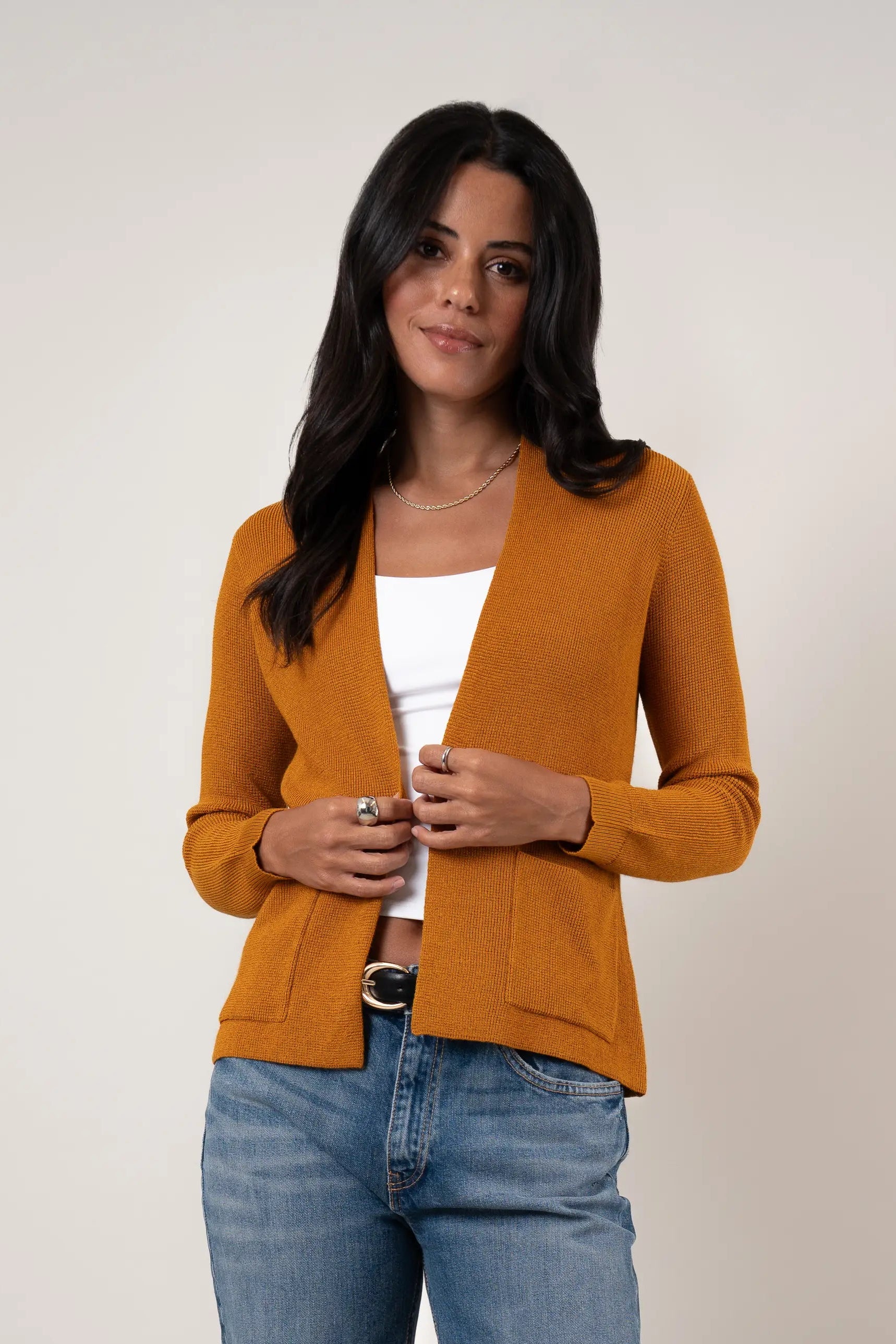 The Waffle Stitch Open Cardigan