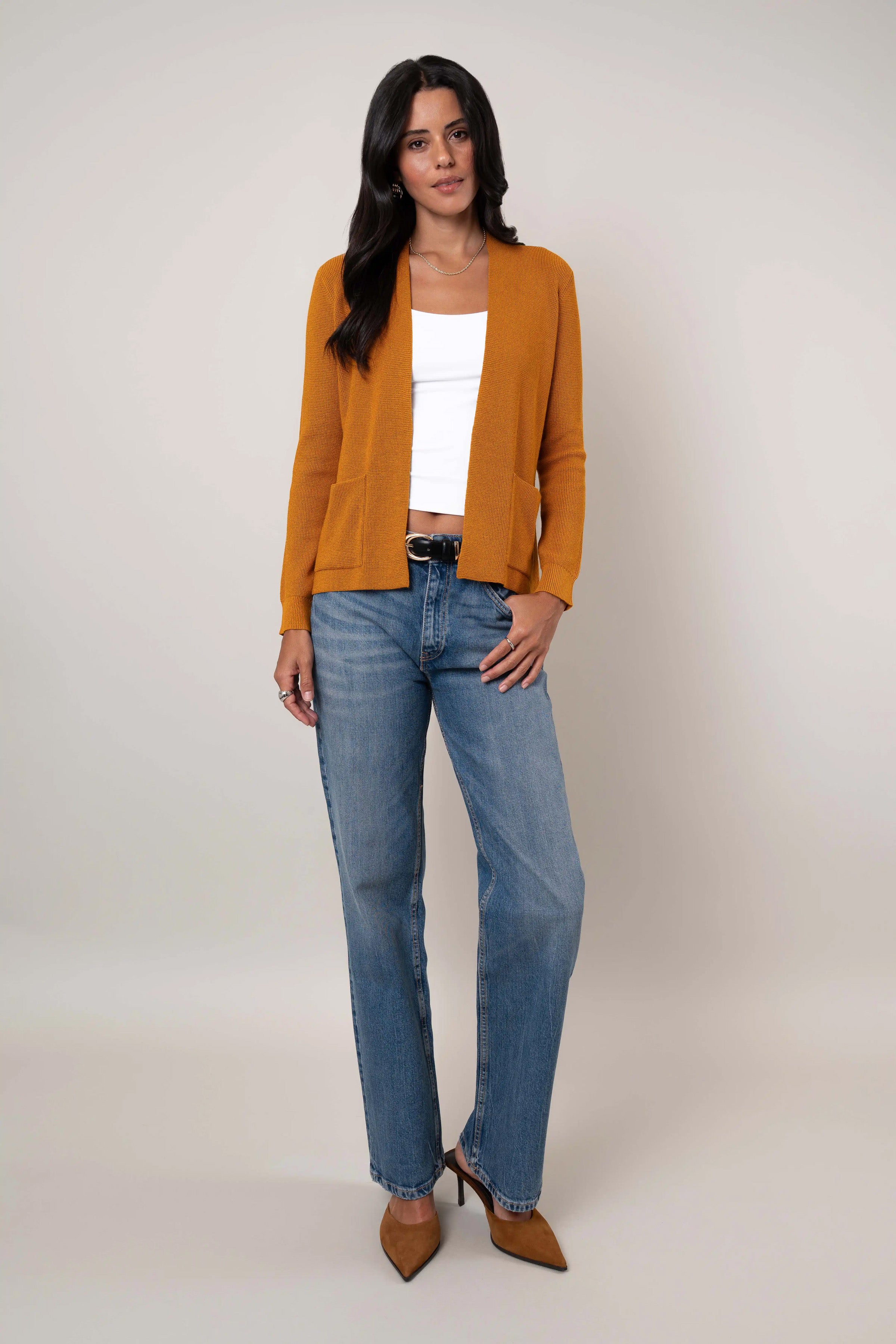 The Waffle Stitch Open Cardigan