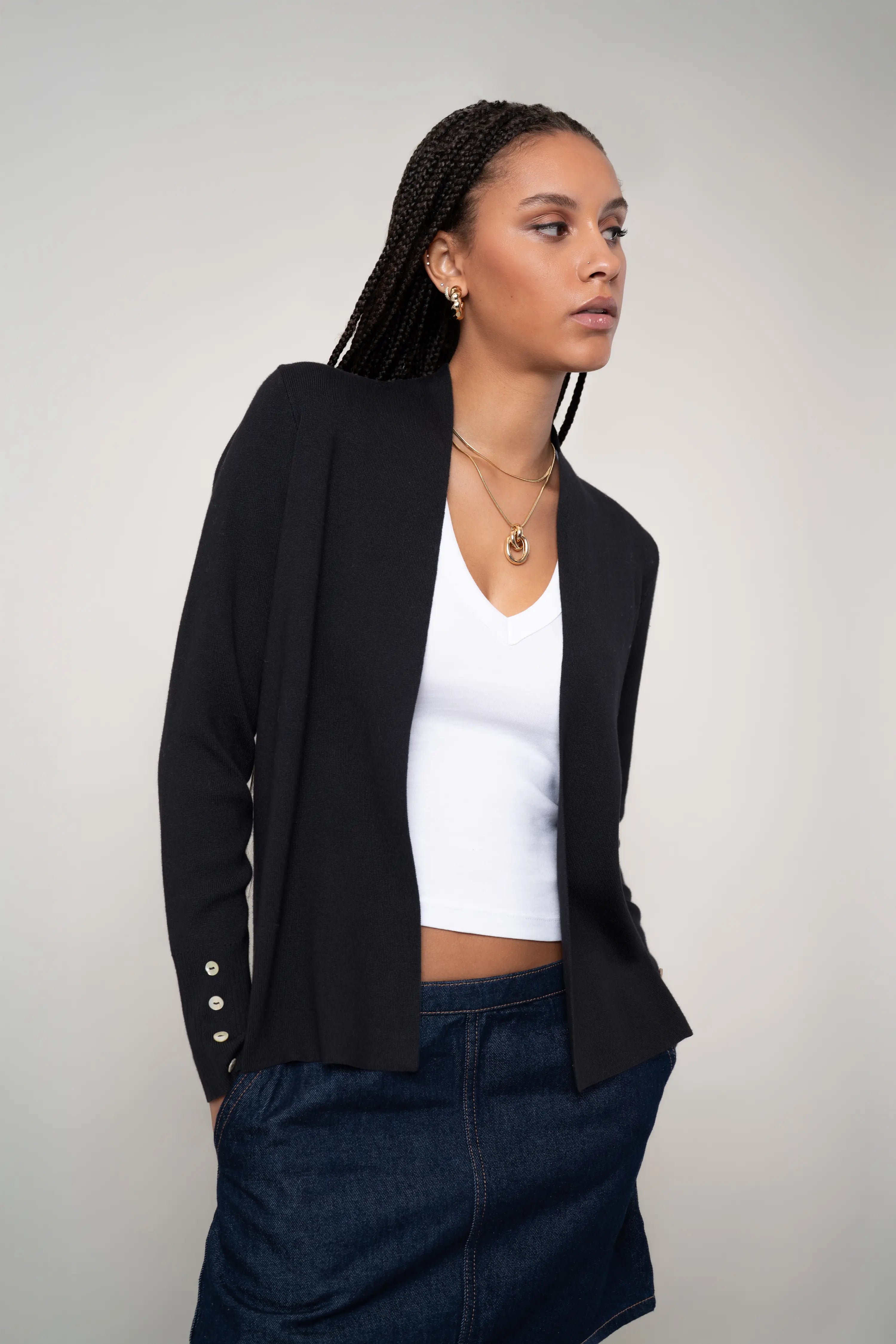 The Lightweight Button Cuff Cardigan