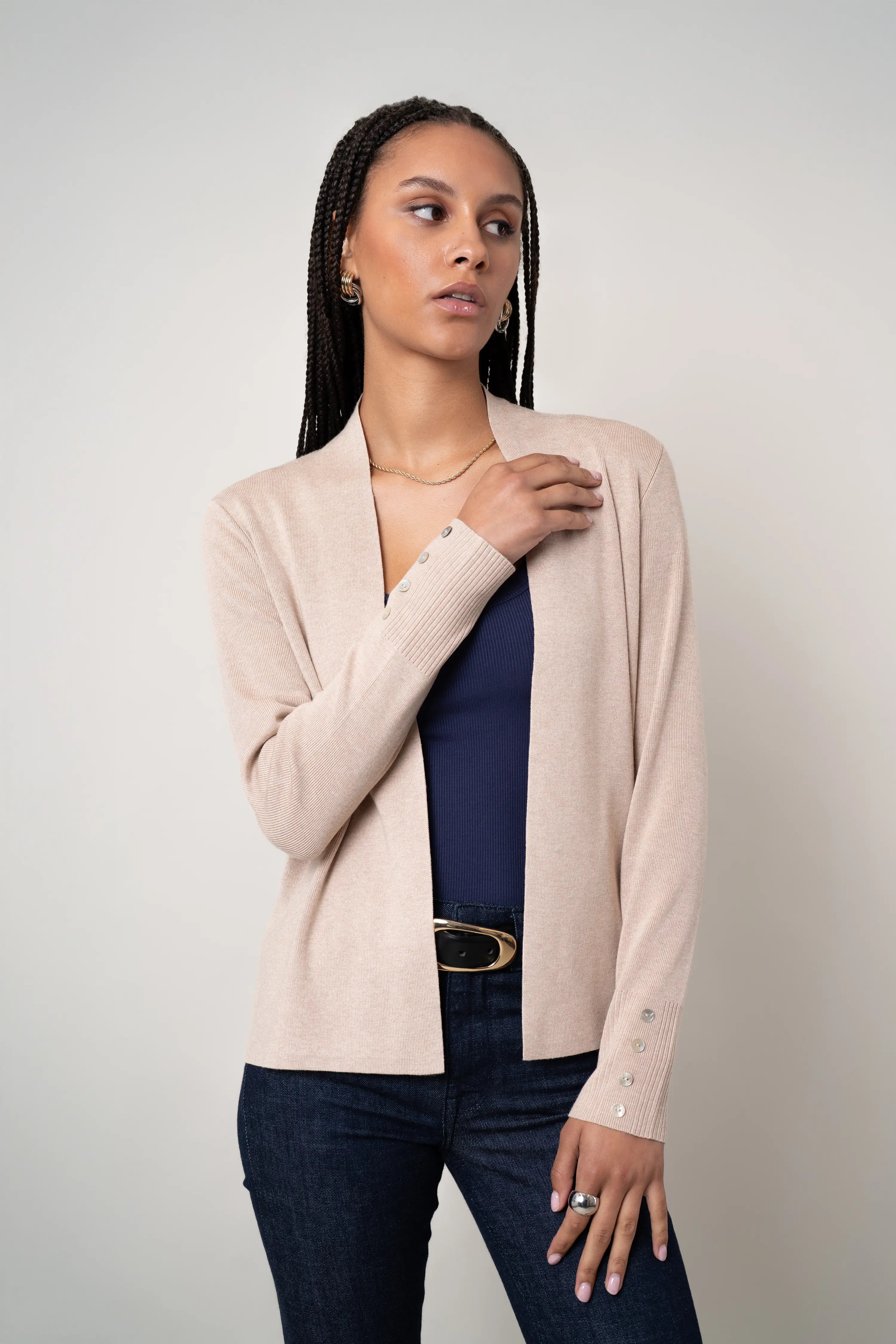 The Lightweight Button Cuff Cardigan