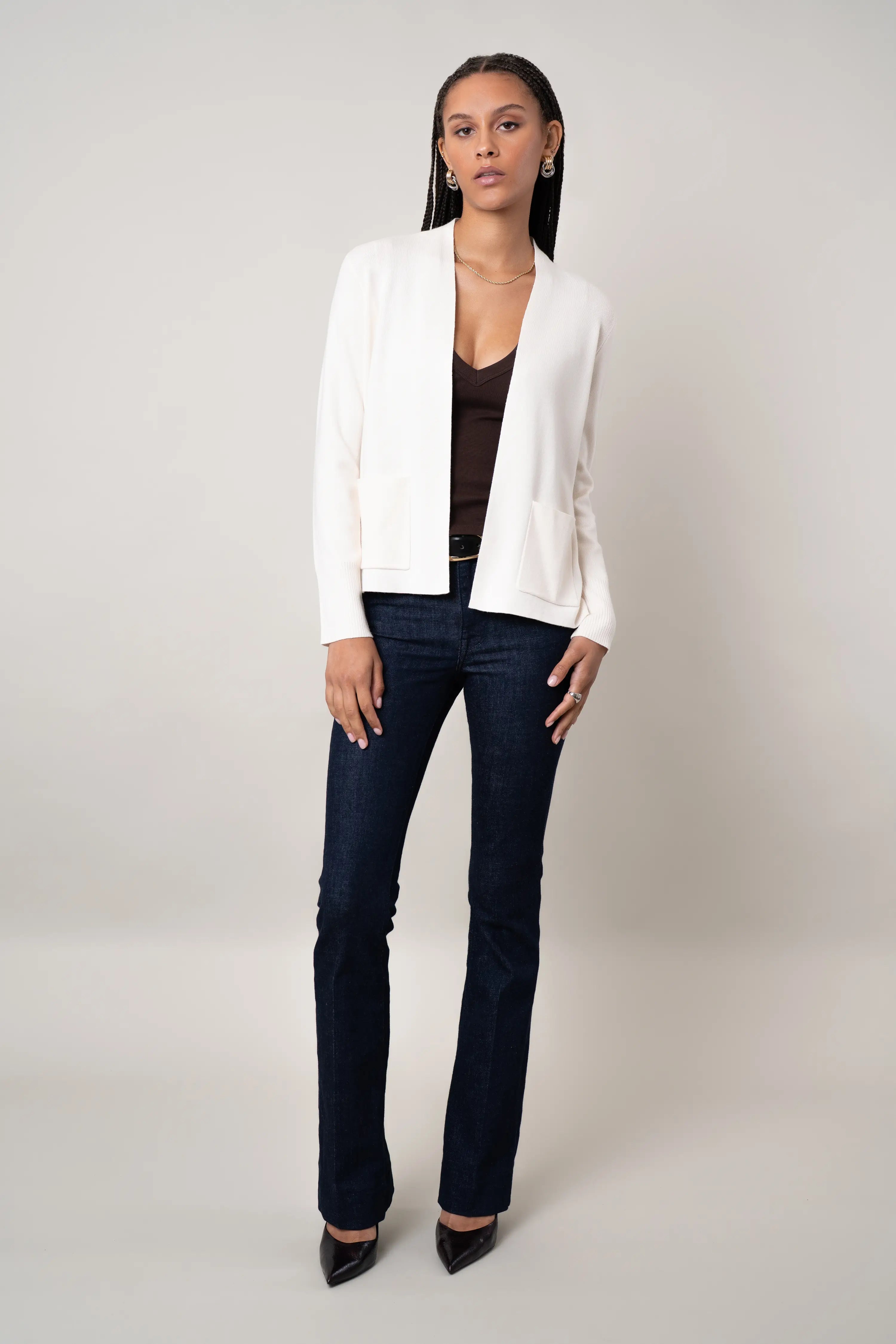 The Refined Open Cardigan