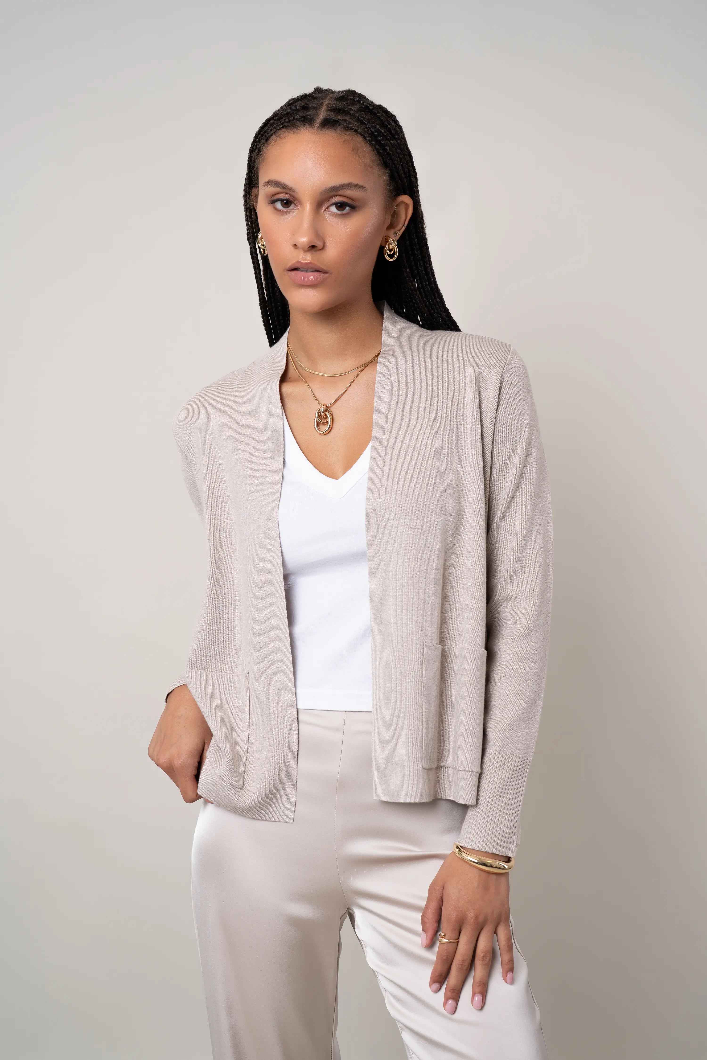 The Refined Open Cardigan