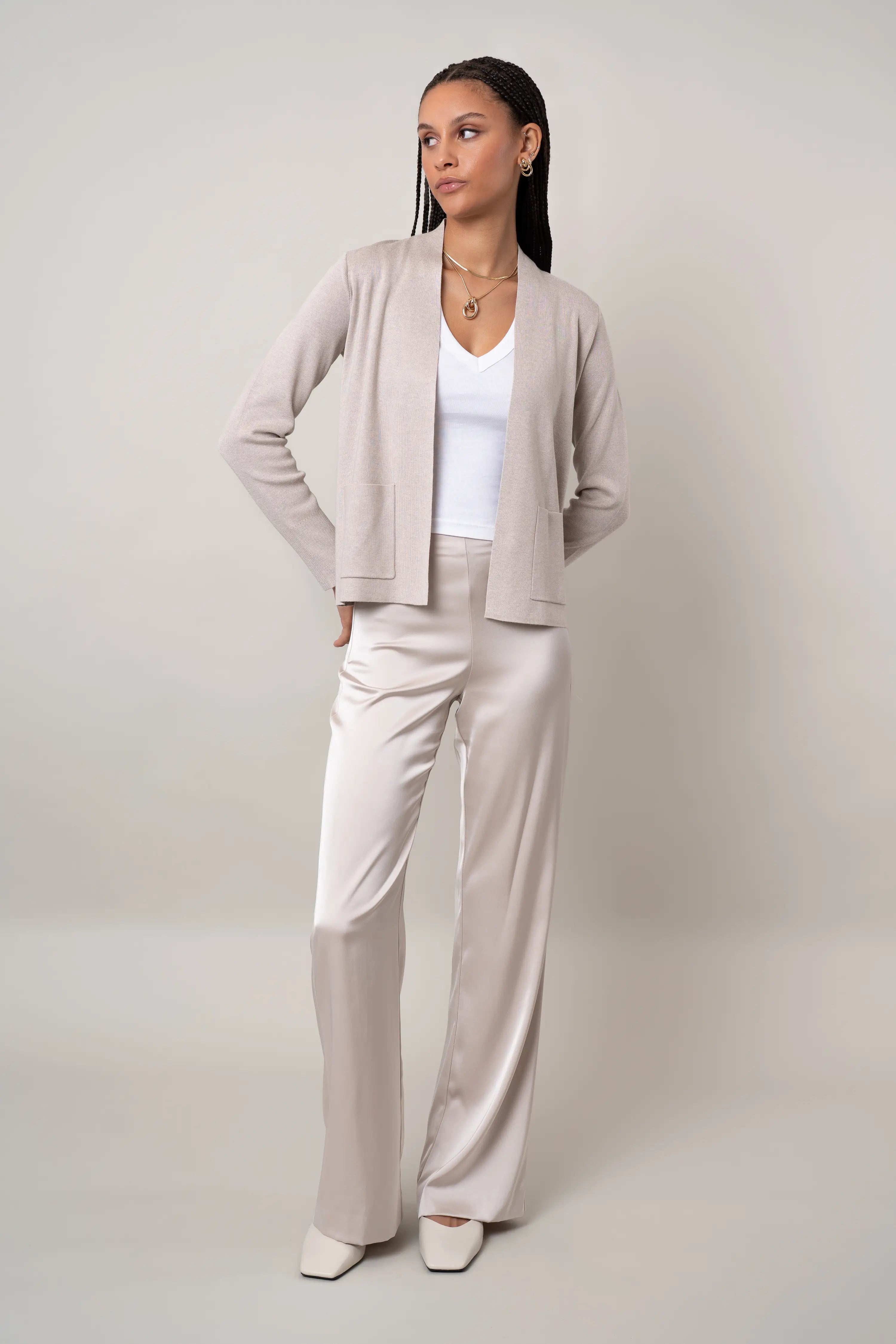 The Refined Open Cardigan