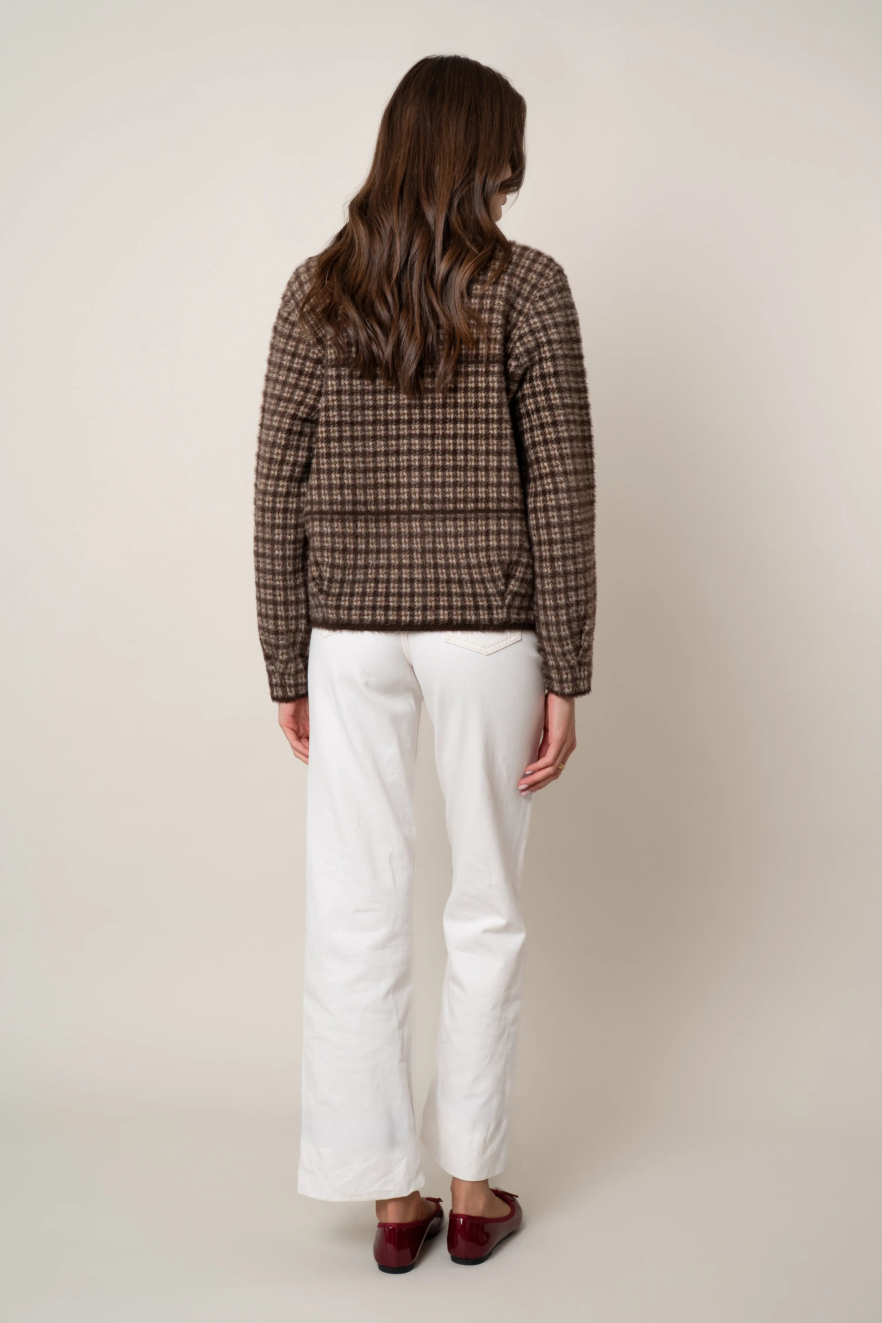 The Checked Faux Collar Jacket