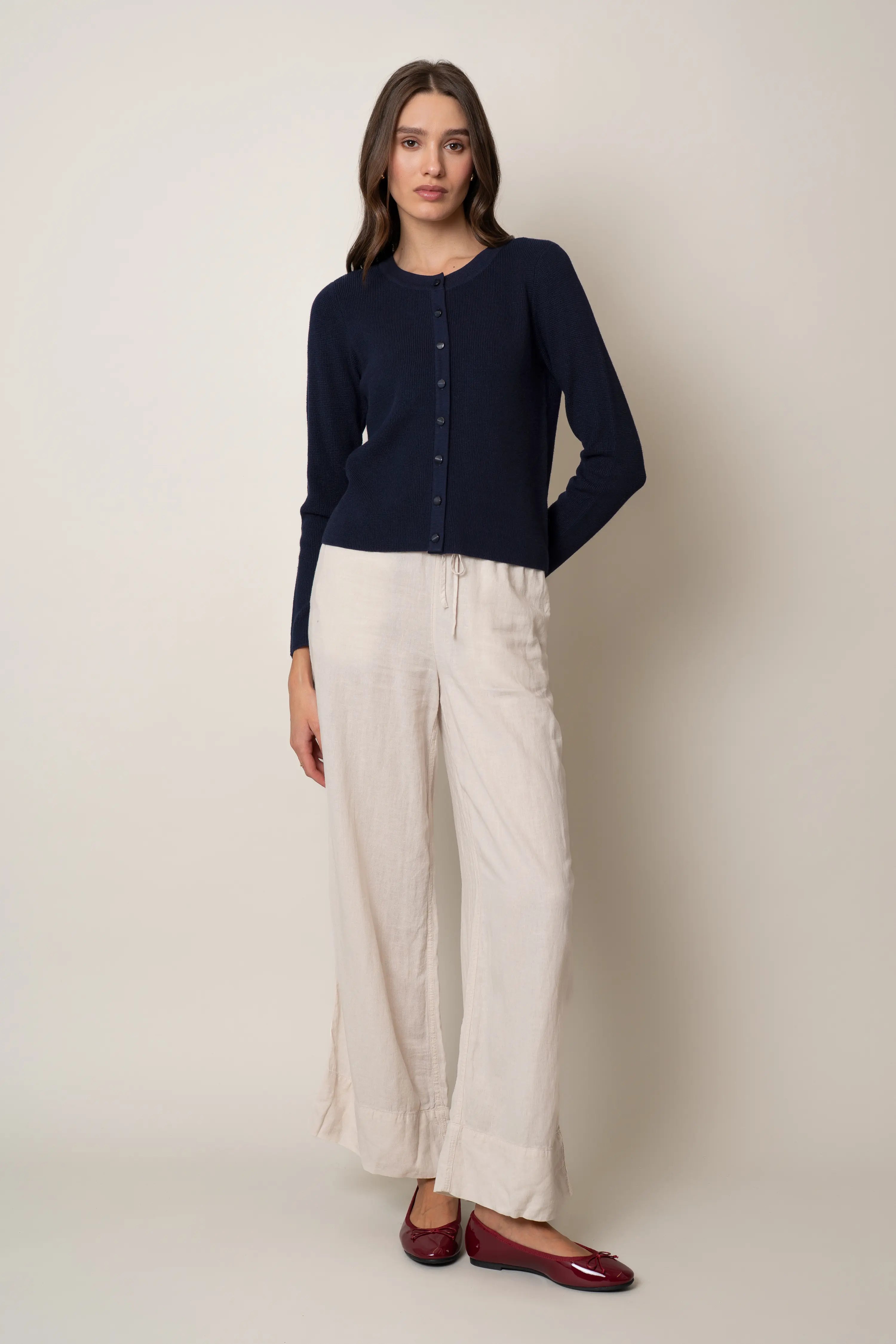 The Monochrome Button Cardigan