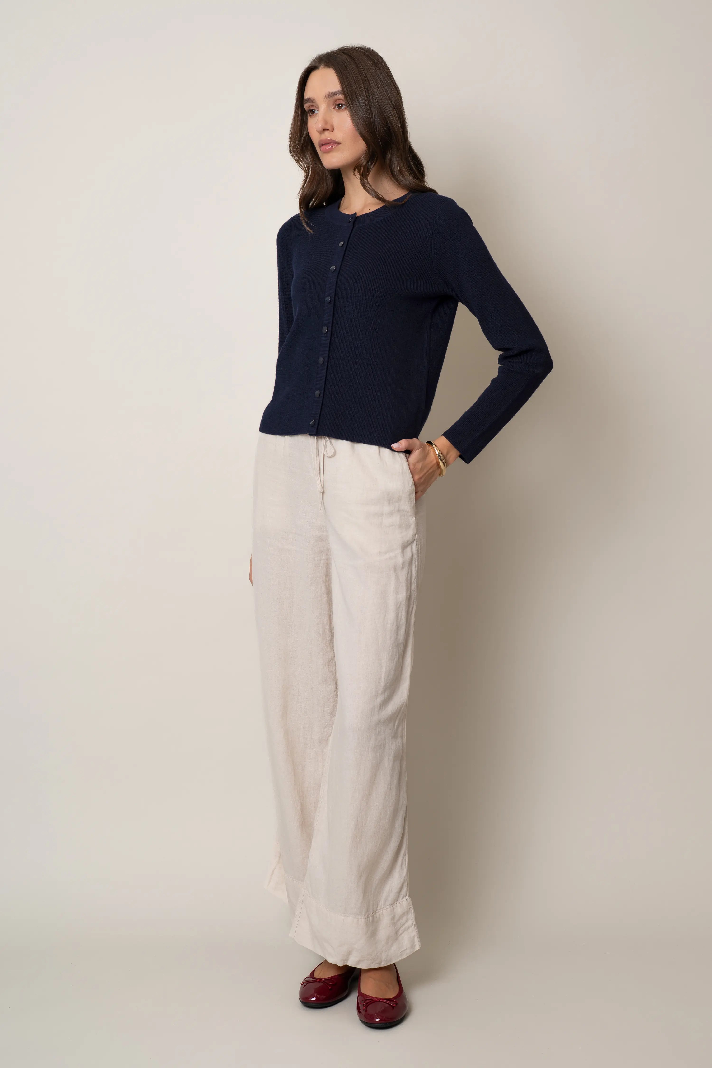 The Monochrome Button Cardigan