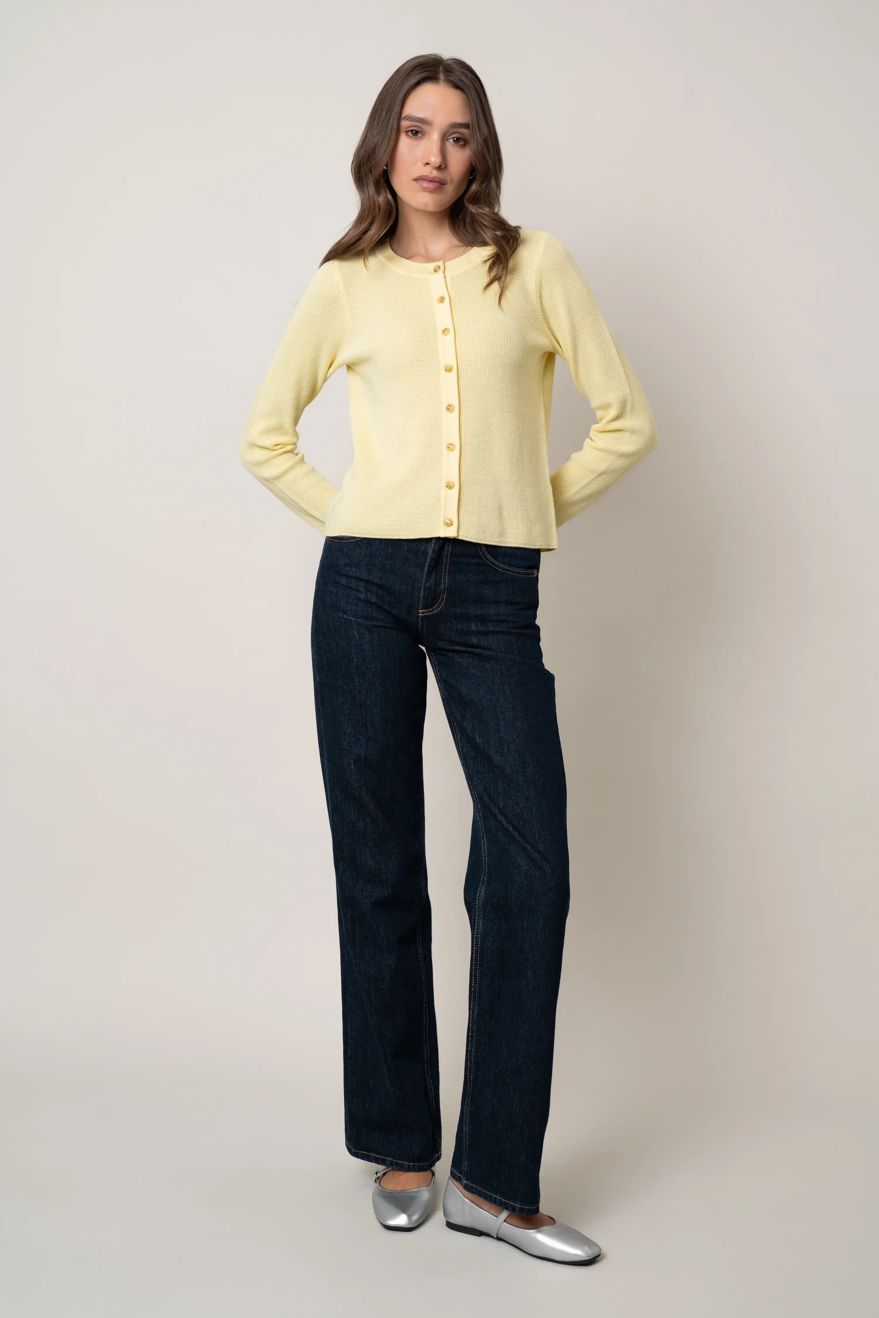 The Monochrome Button Cardigan