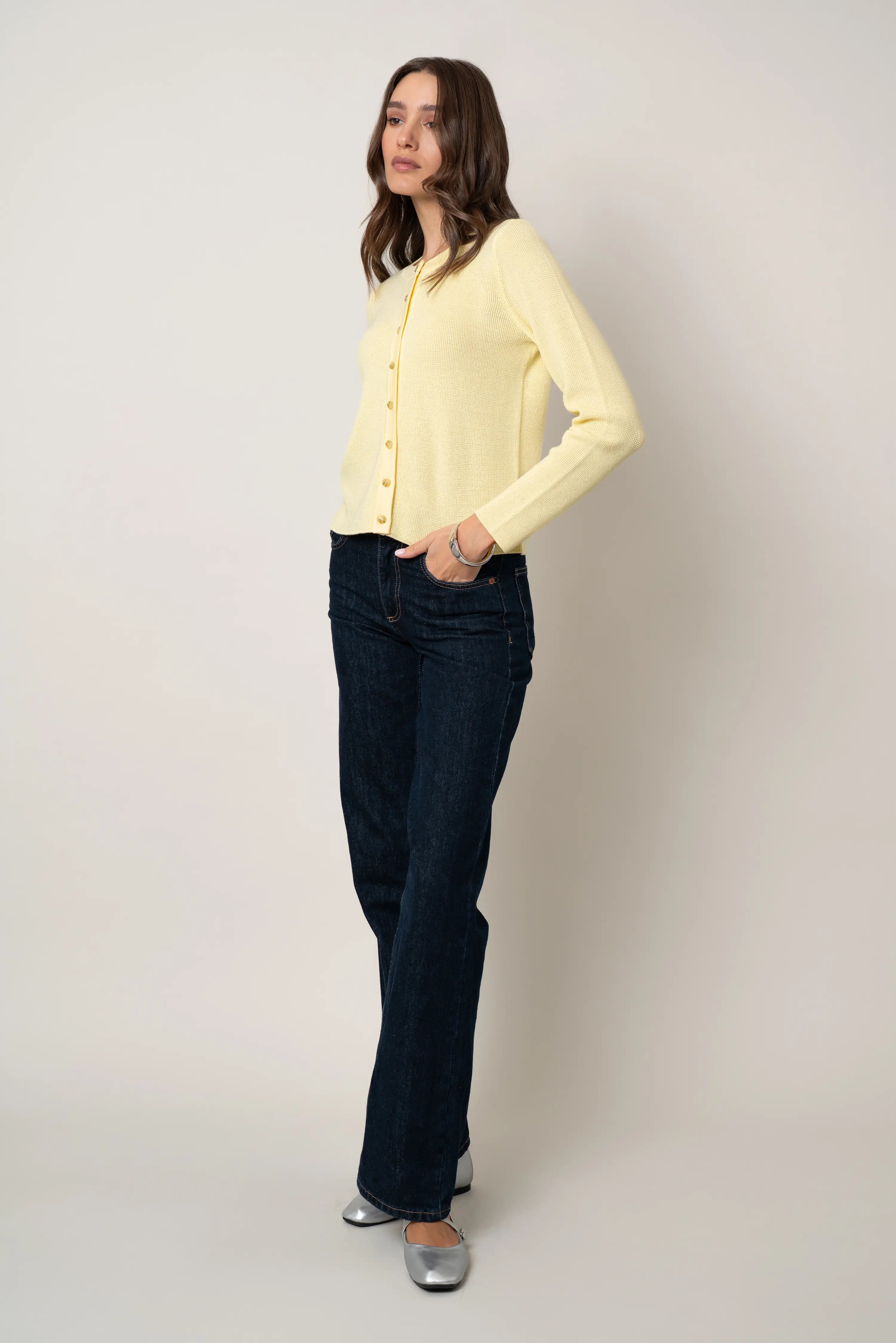 The Monochrome Button Cardigan