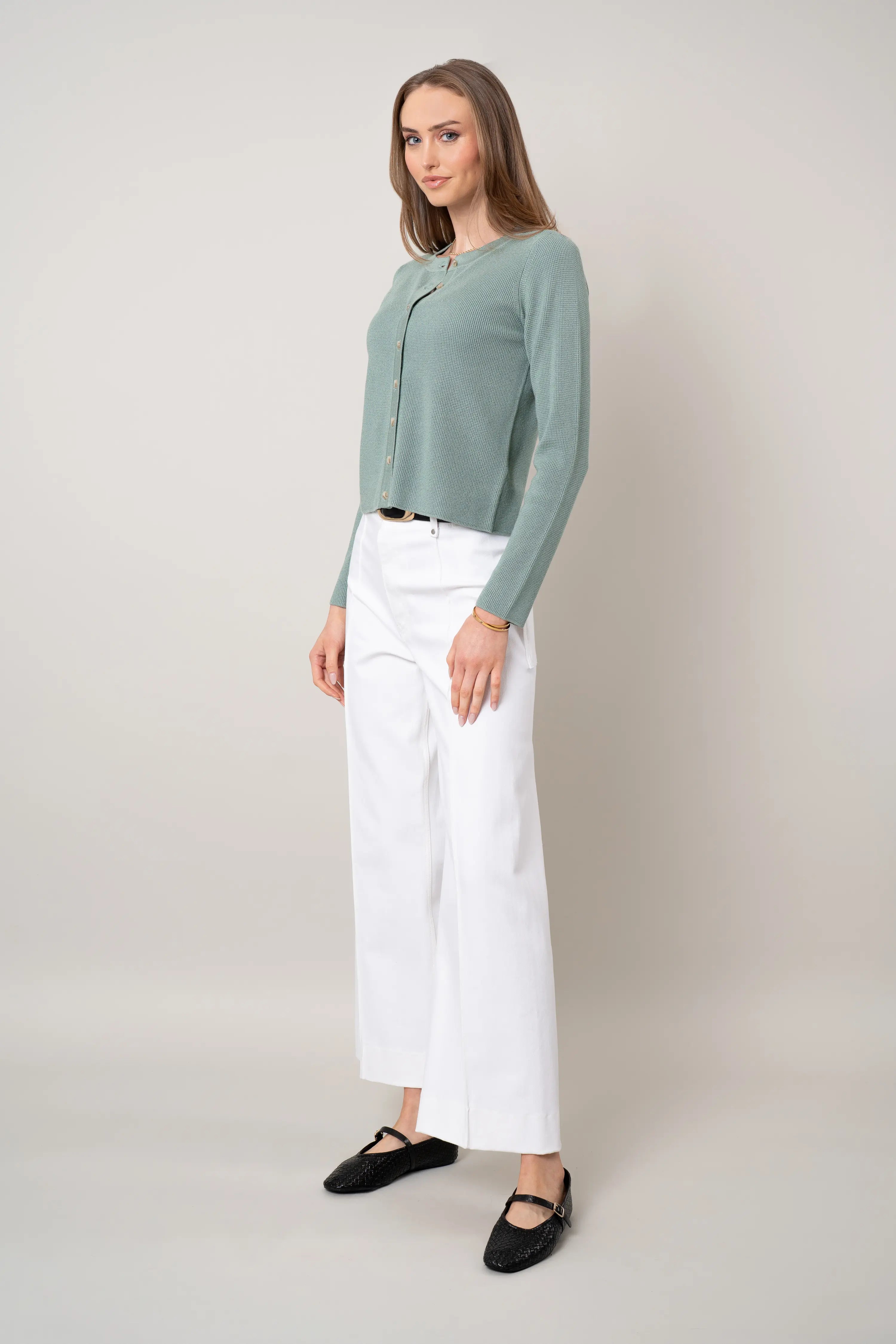 The Monochrome Button Cardigan