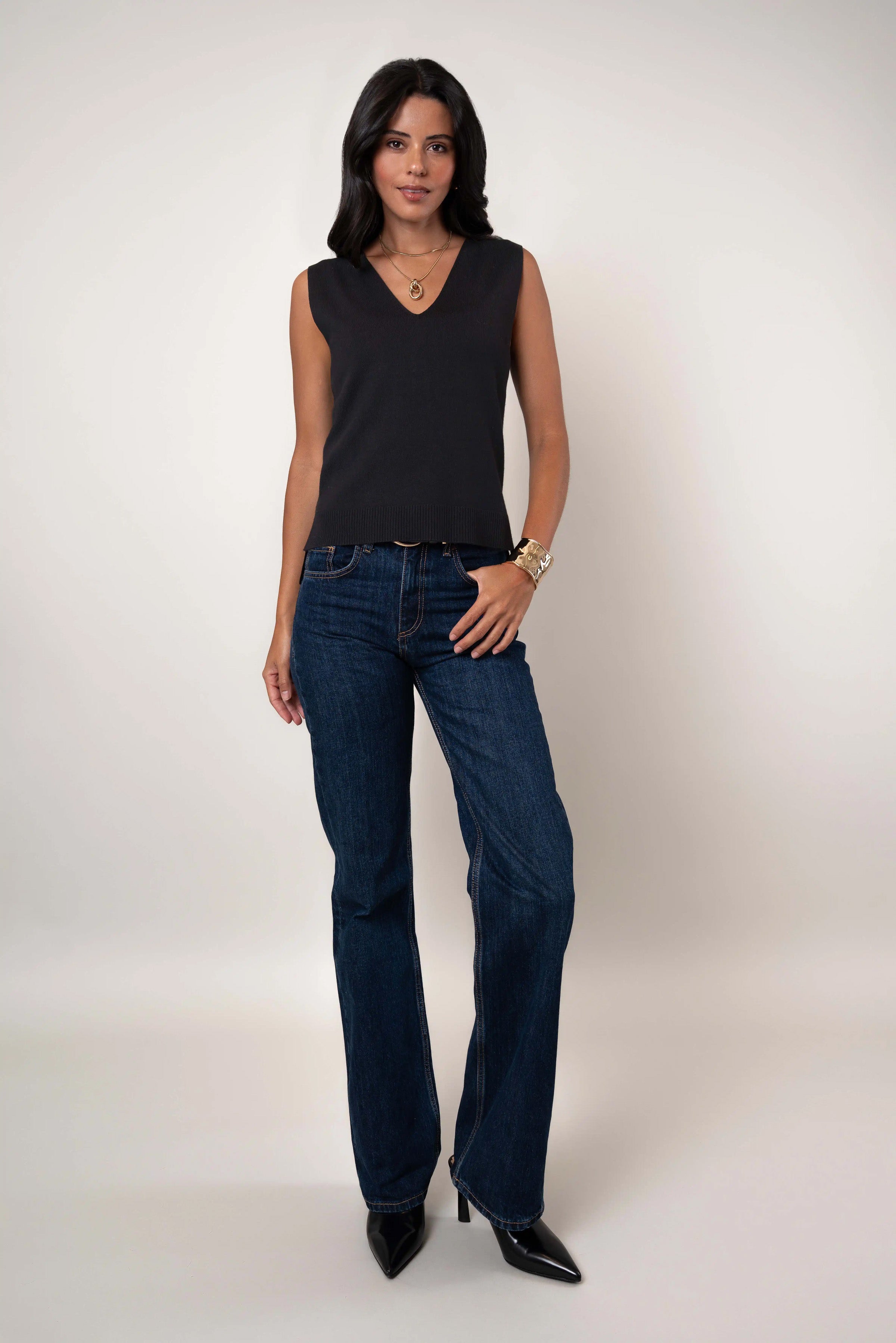 The V-Neck Sleeveless Top