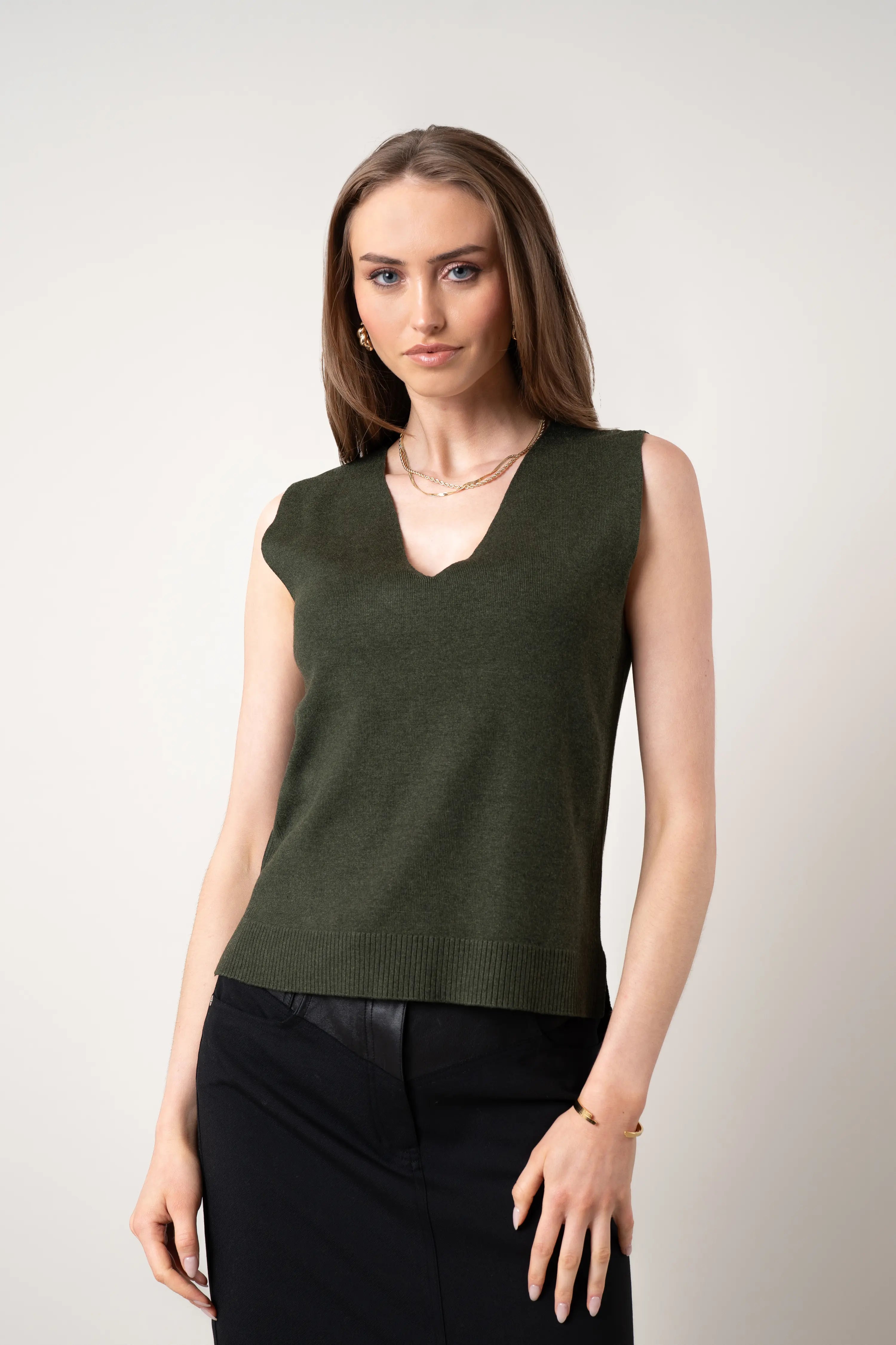 The V-Neck Sleeveless Top