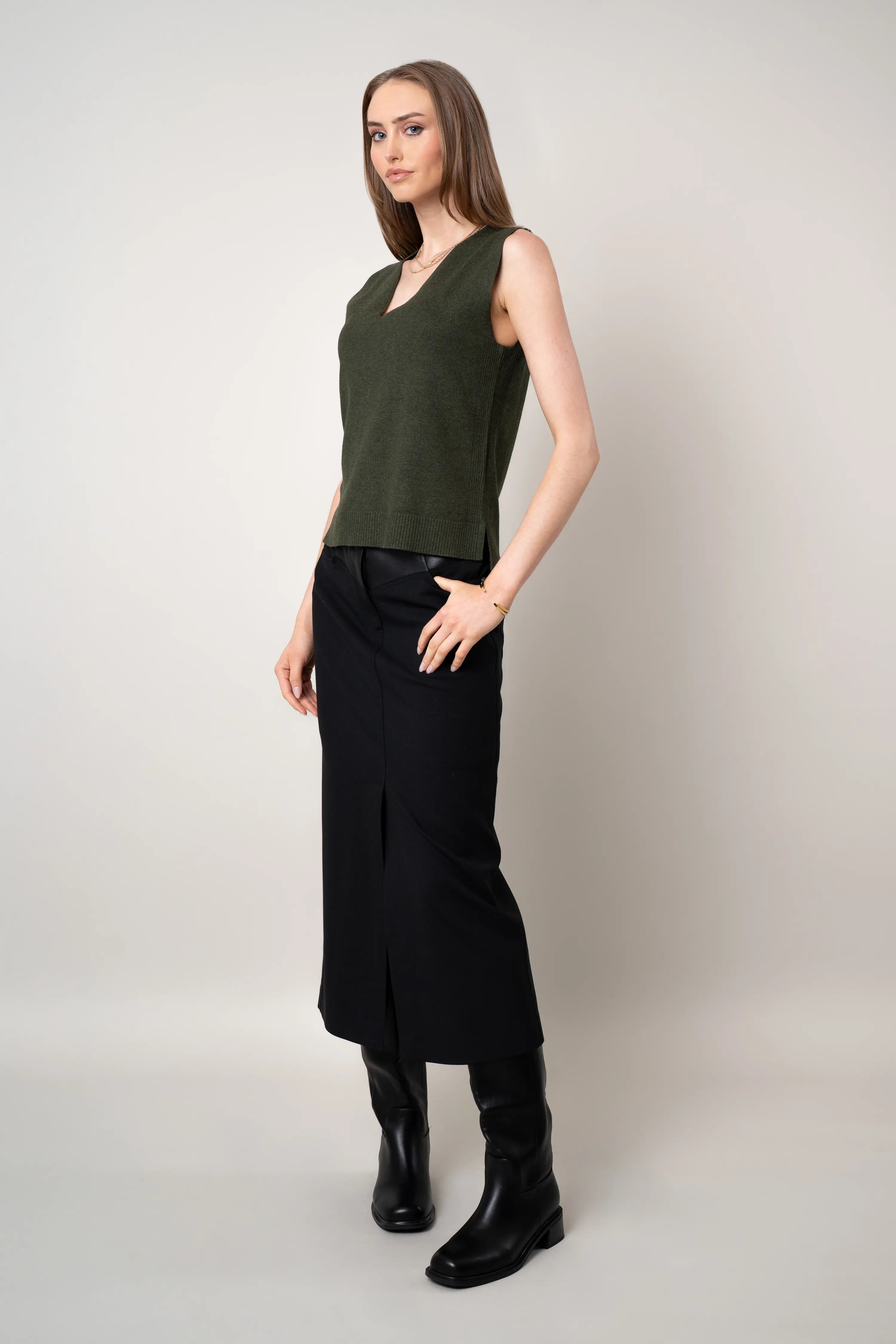 The V-Neck Sleeveless Top