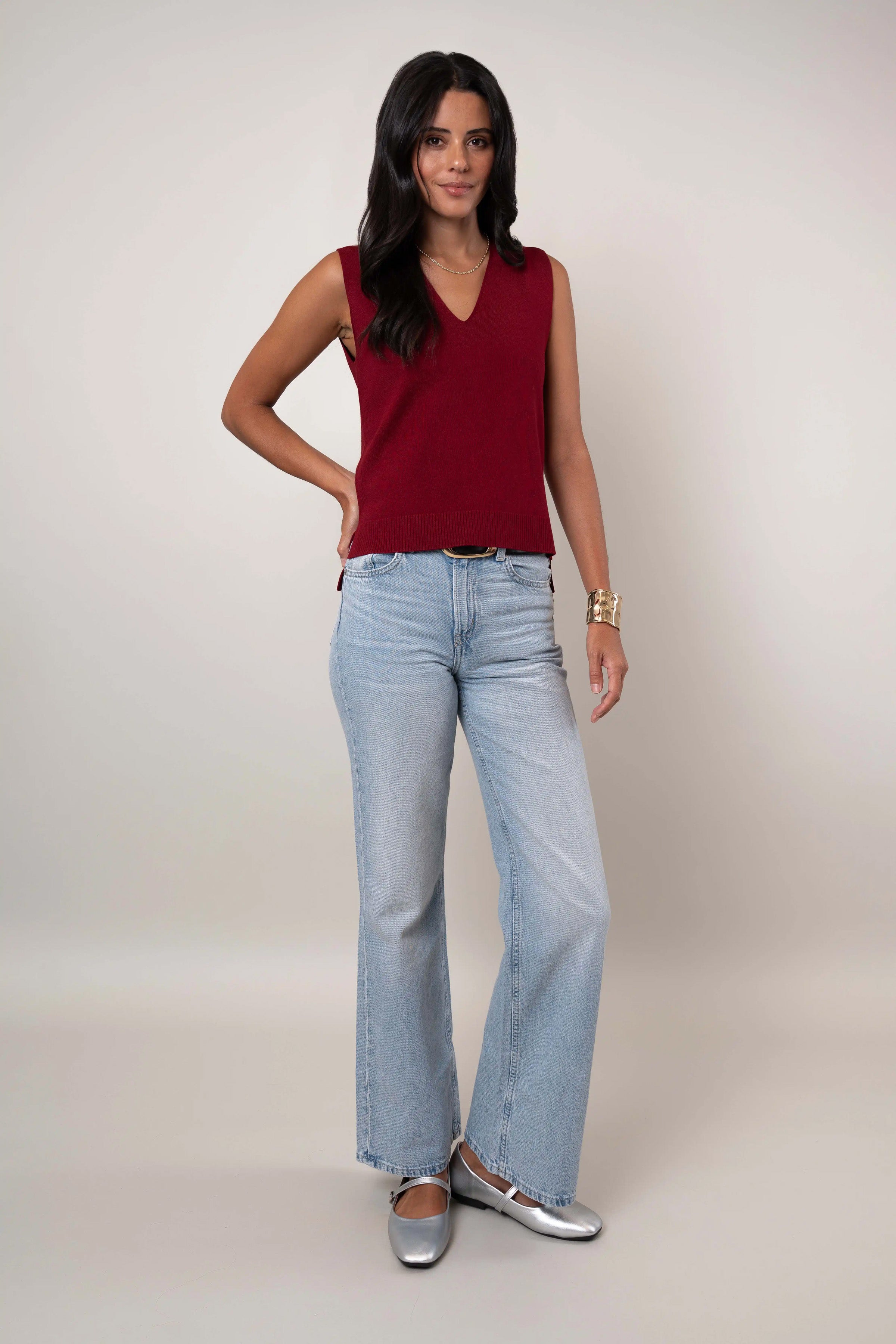 The V-Neck Sleeveless Top