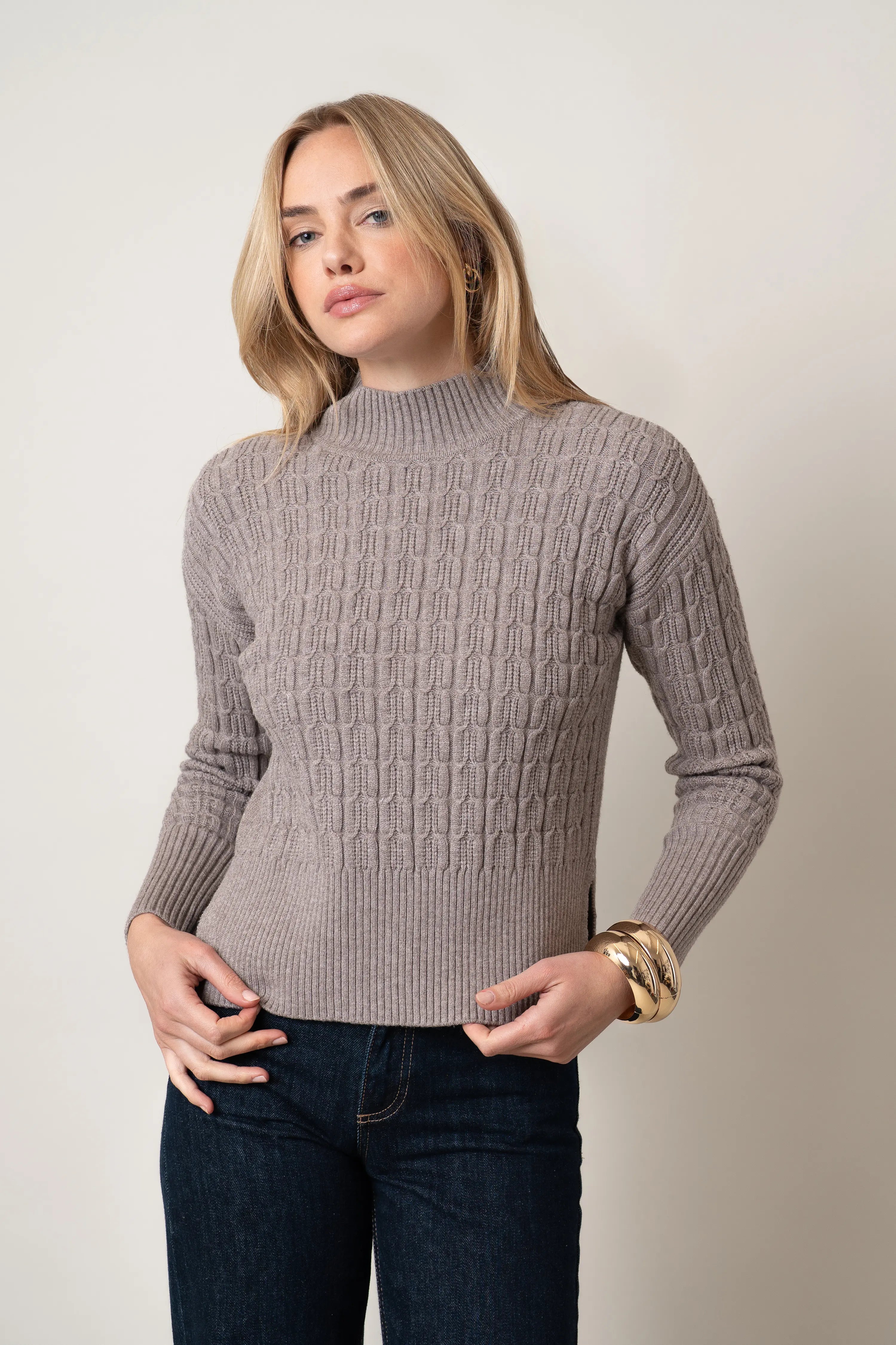 The Sculpted Mockneck Sweater