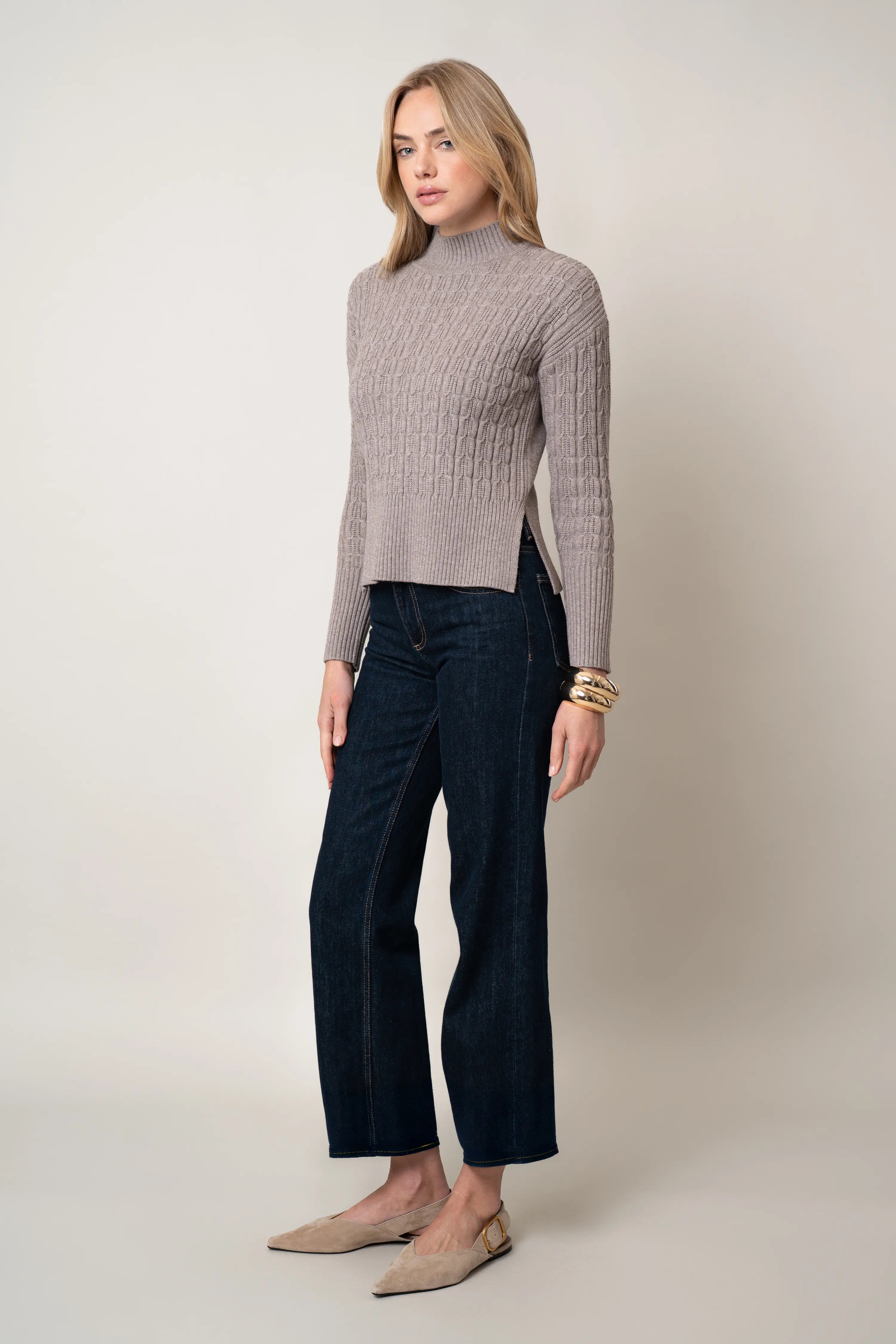 The Sculpted Mockneck Sweater