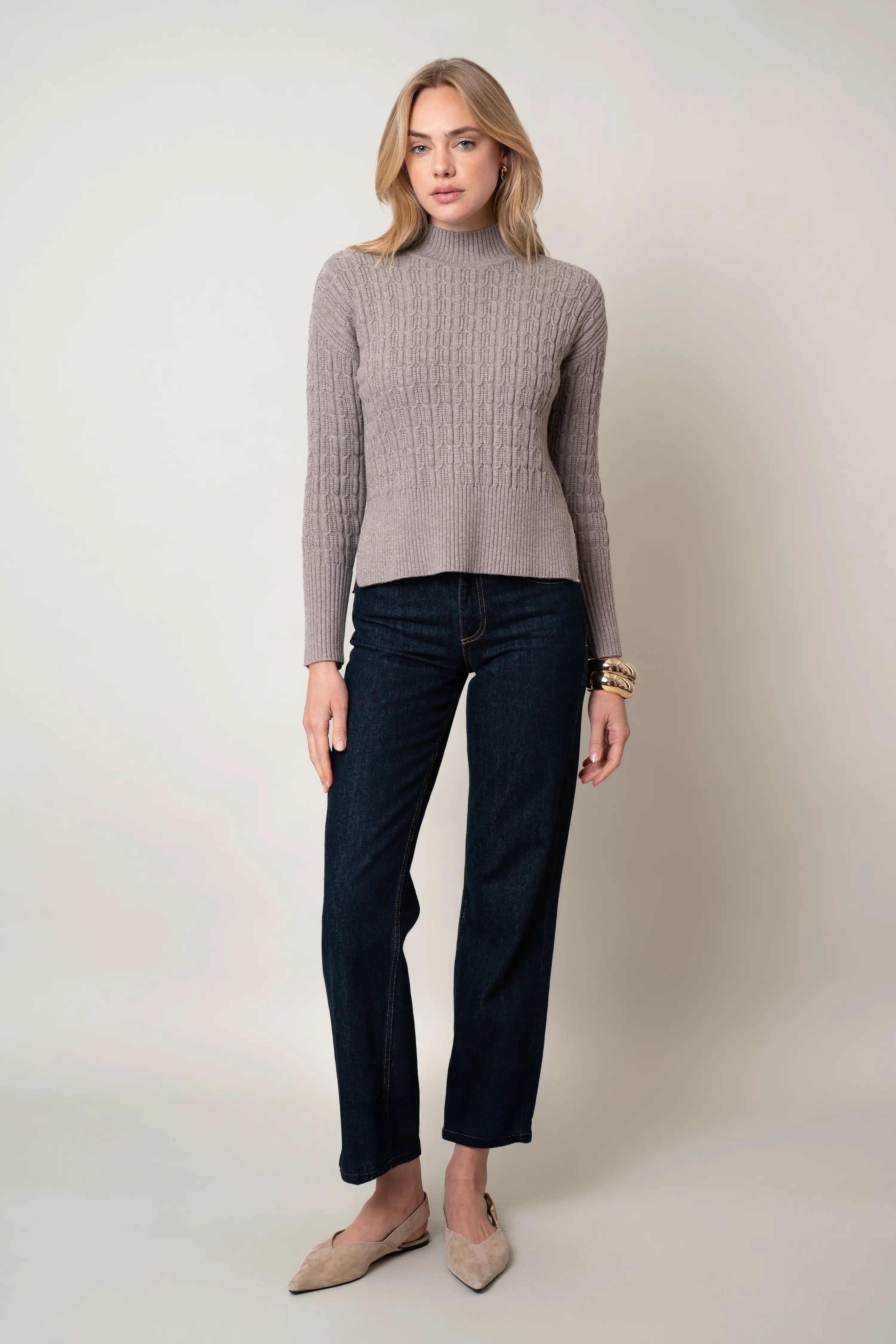The Sculpted Mockneck Sweater