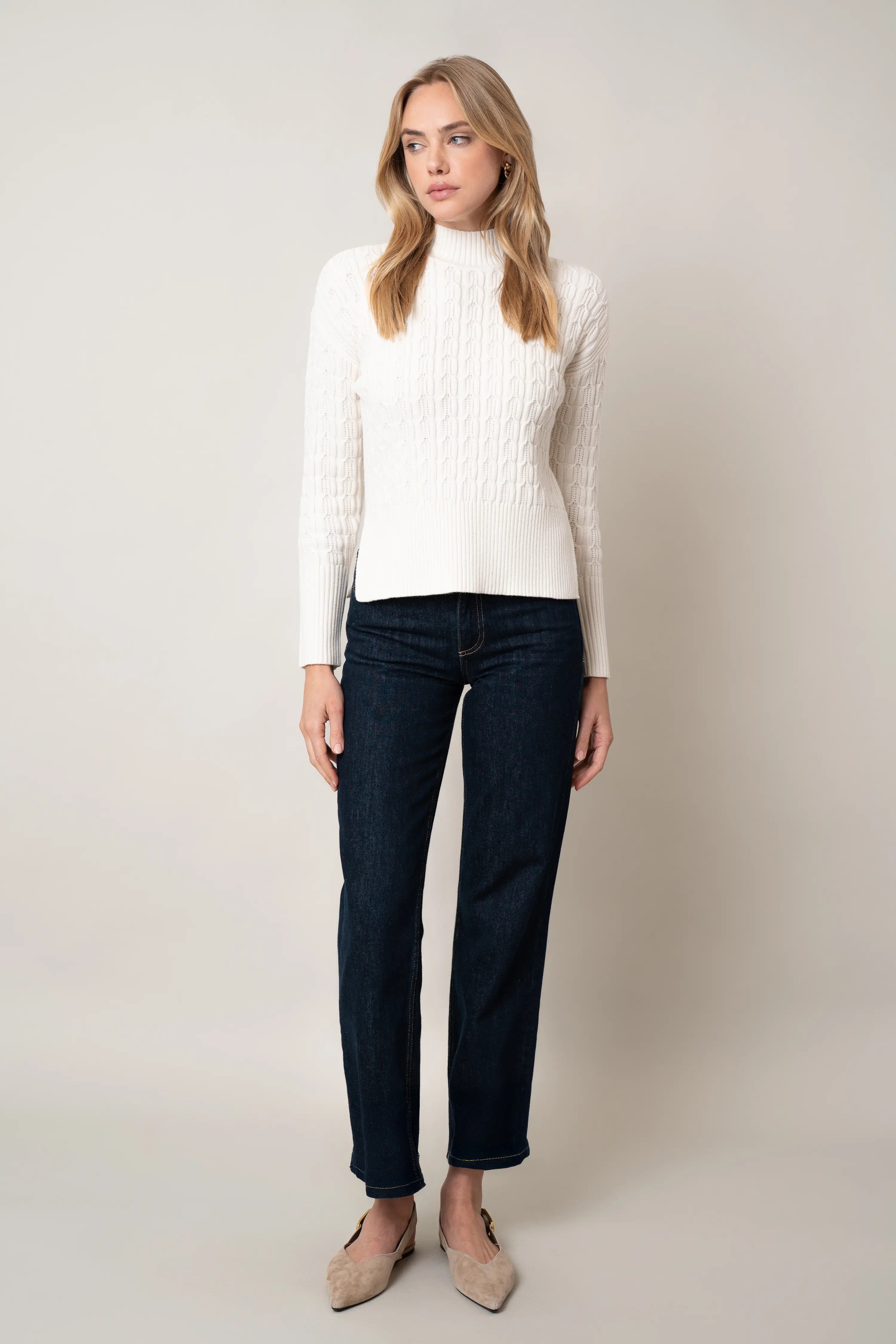 The Sculpted Mockneck Sweater