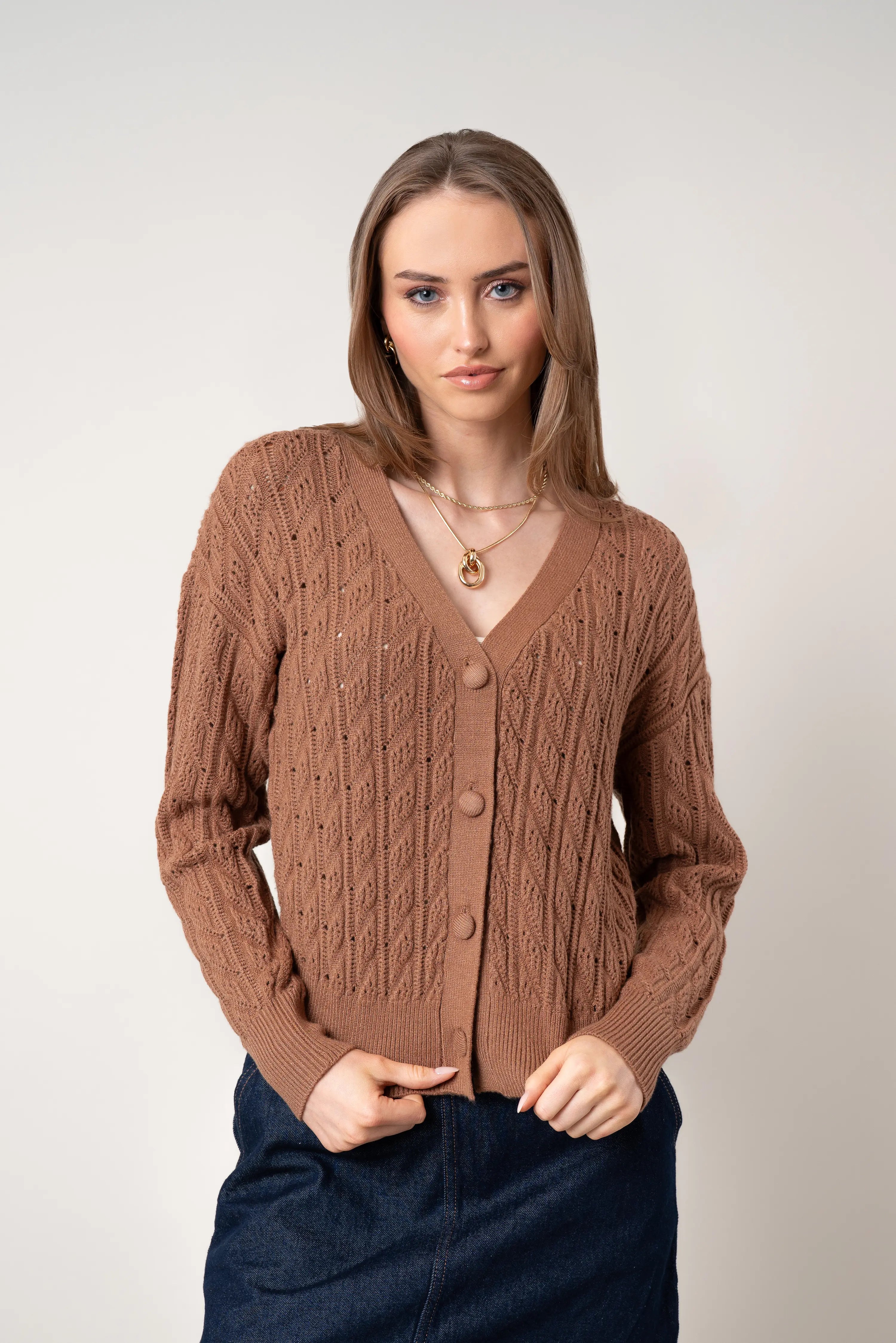 The Textured Pointelle Cardigan