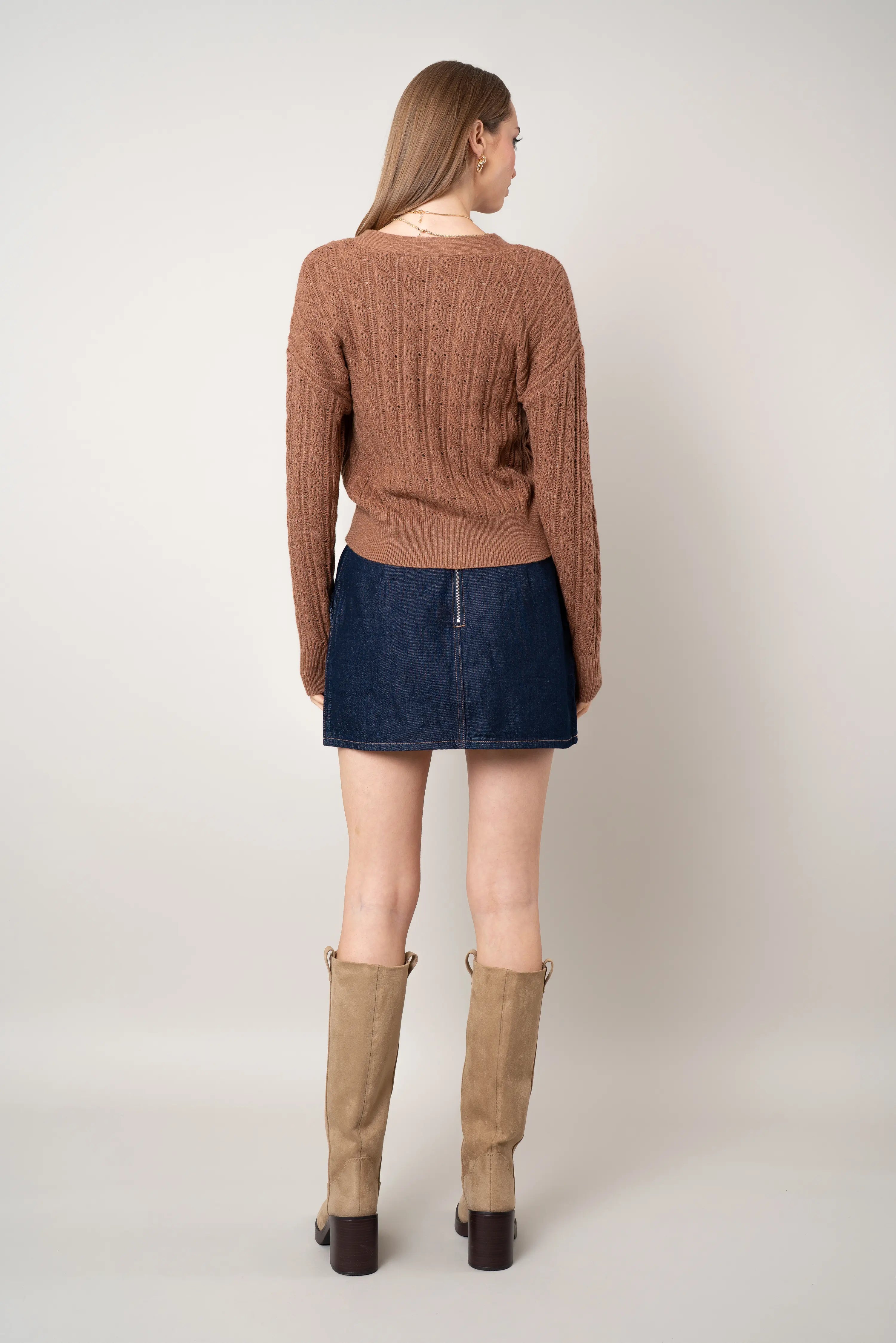 The Textured Pointelle Cardigan