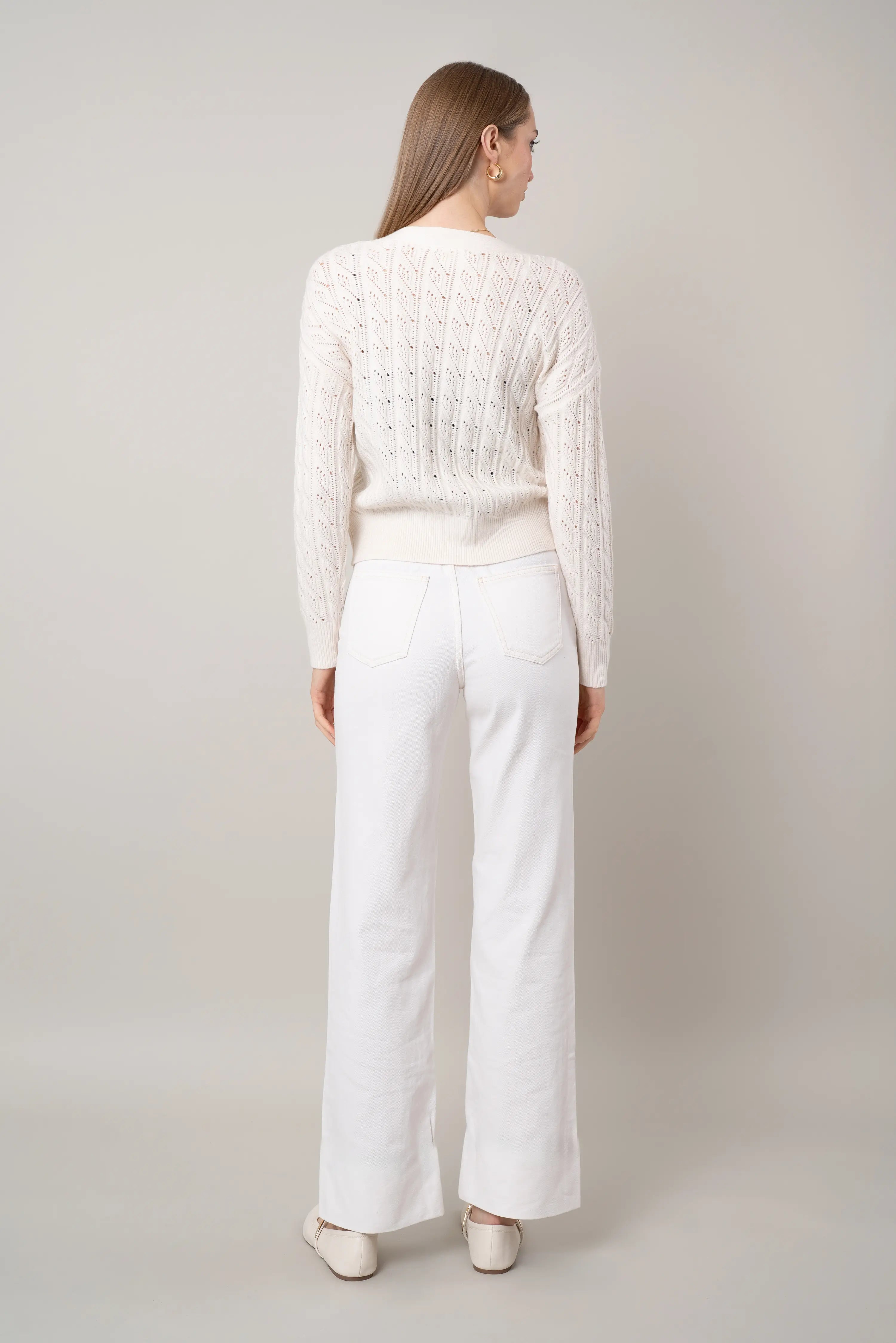 The Textured Pointelle Cardigan