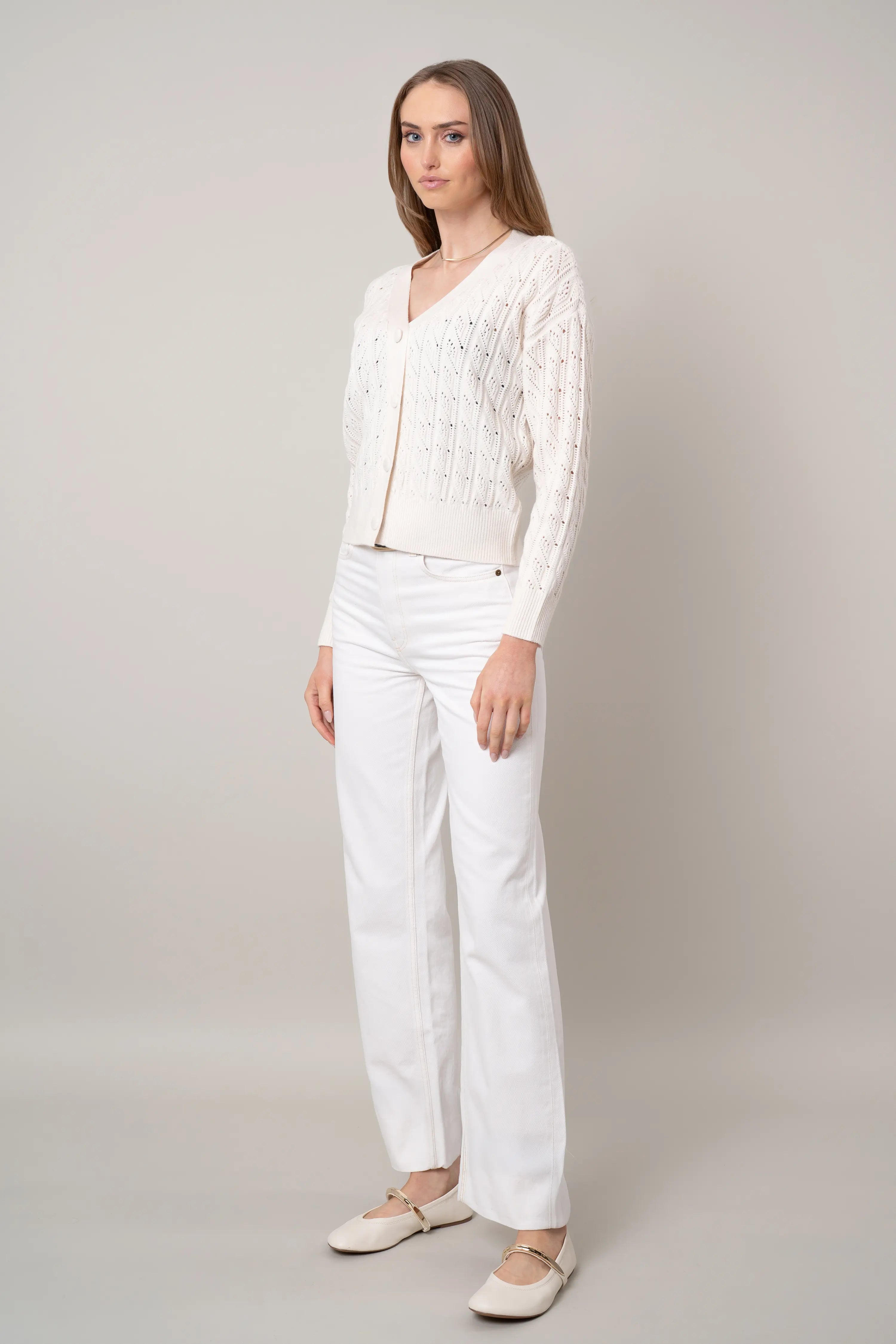 The Textured Pointelle Cardigan