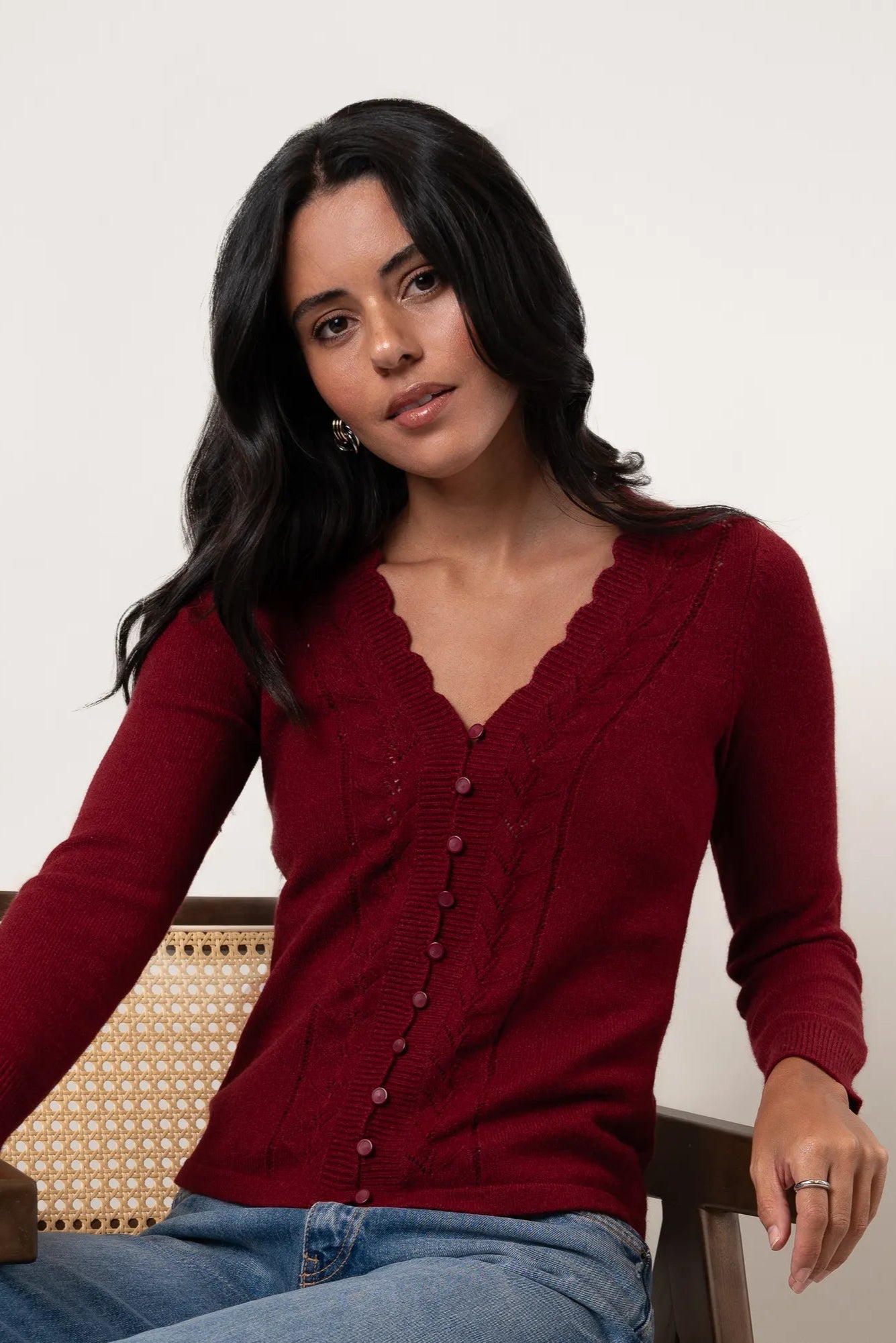 The Scallop Trim Cardigan