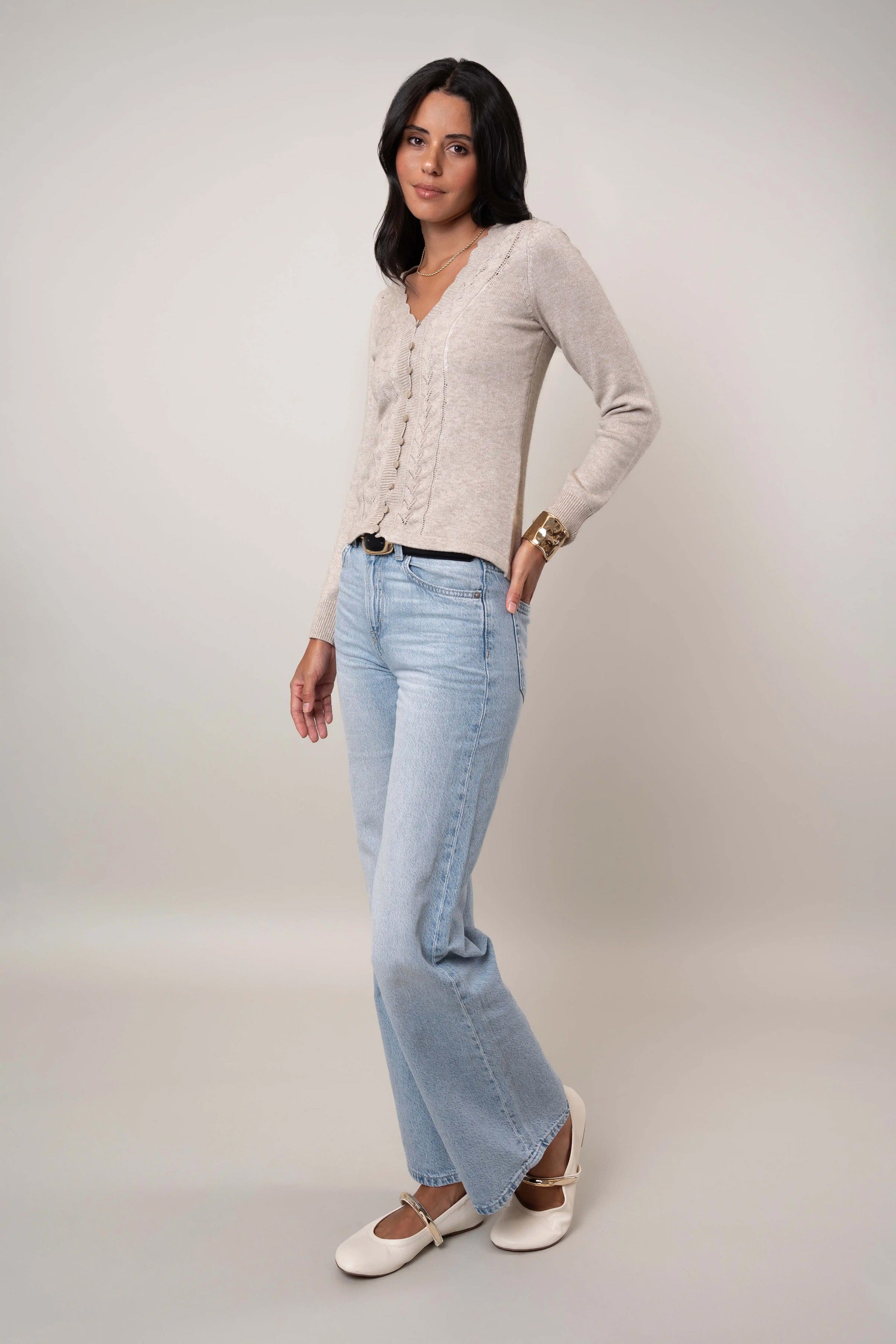 The Scallop Trim Cardigan