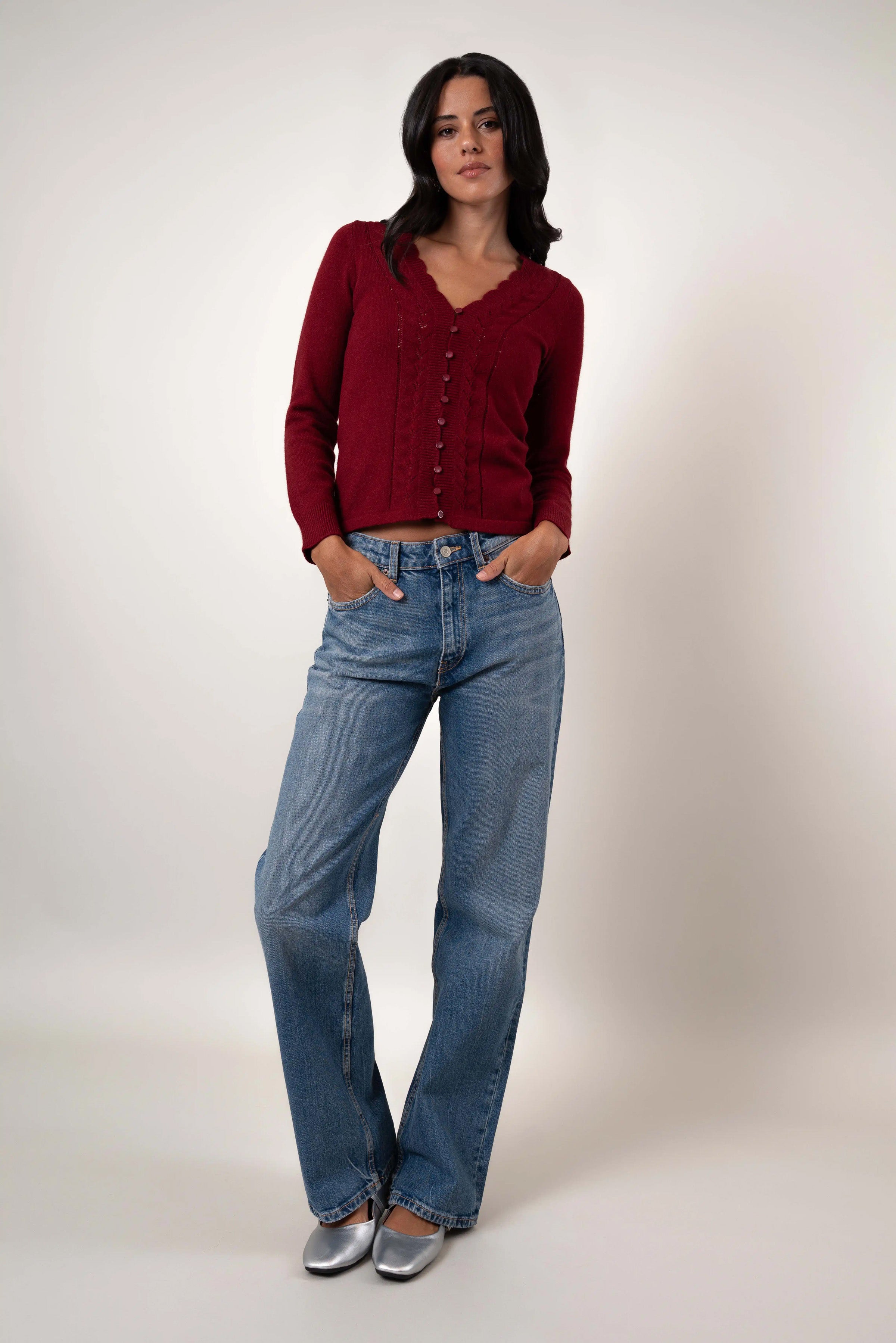 The Scallop Trim Cardigan