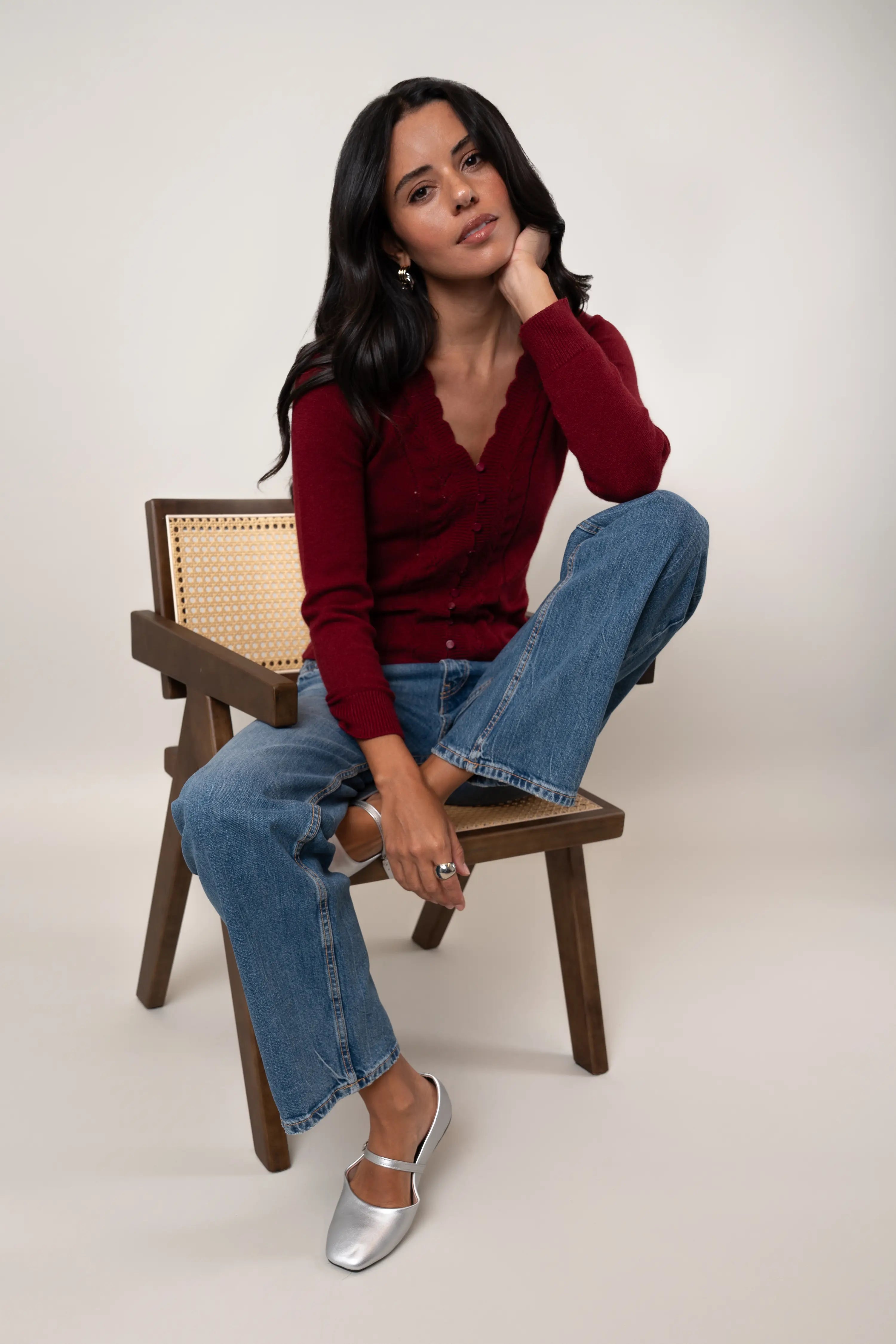 The Scallop Trim Cardigan