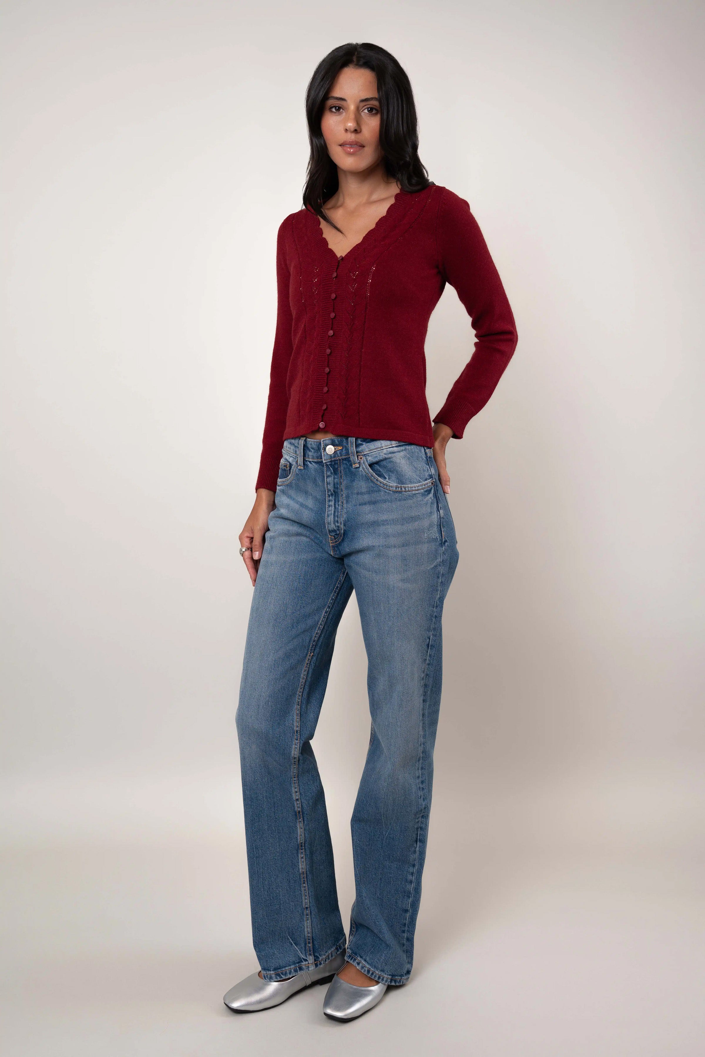 The Scallop Trim Cardigan