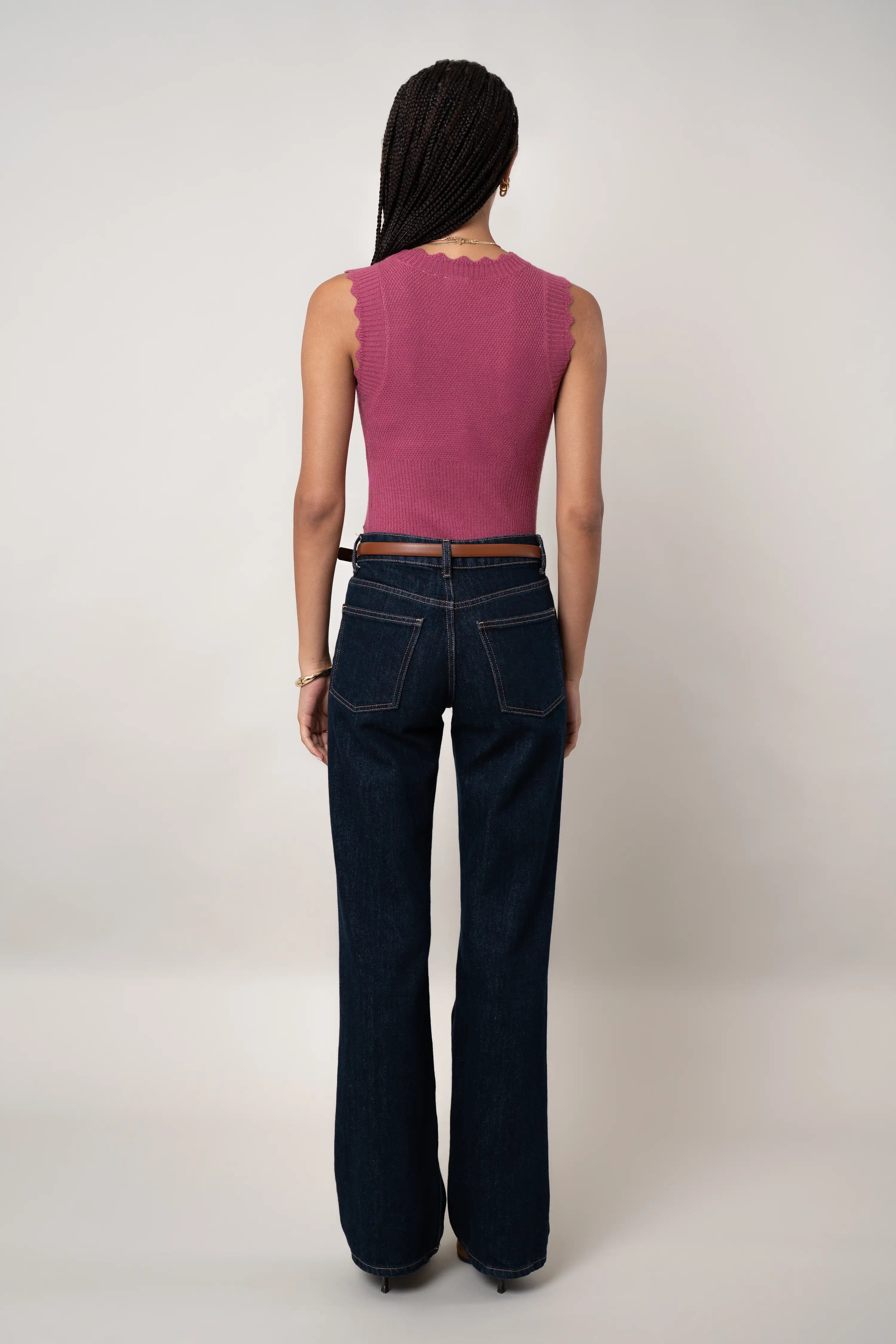 The Textured Sleeveless Sweater