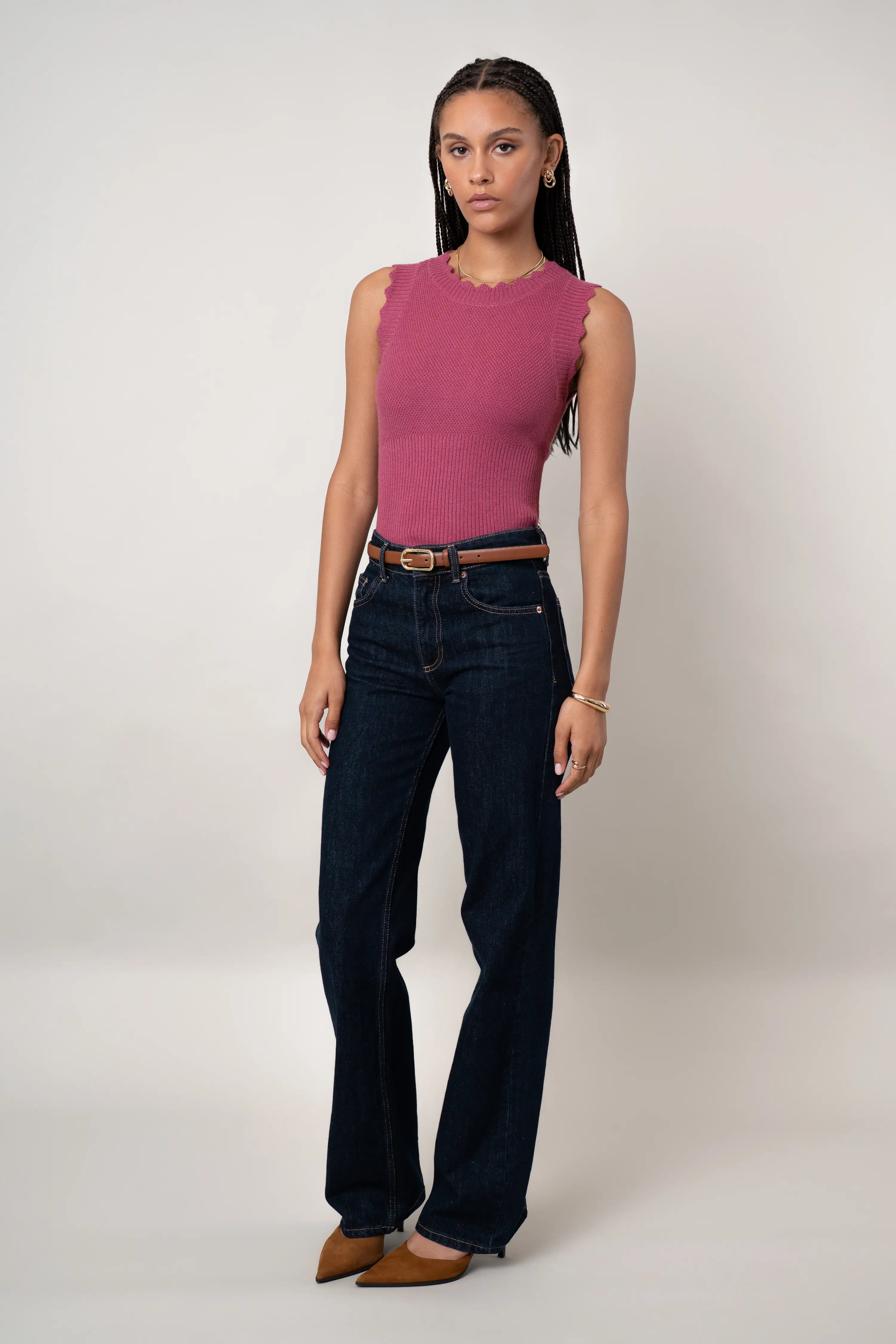 The Textured Sleeveless Sweater