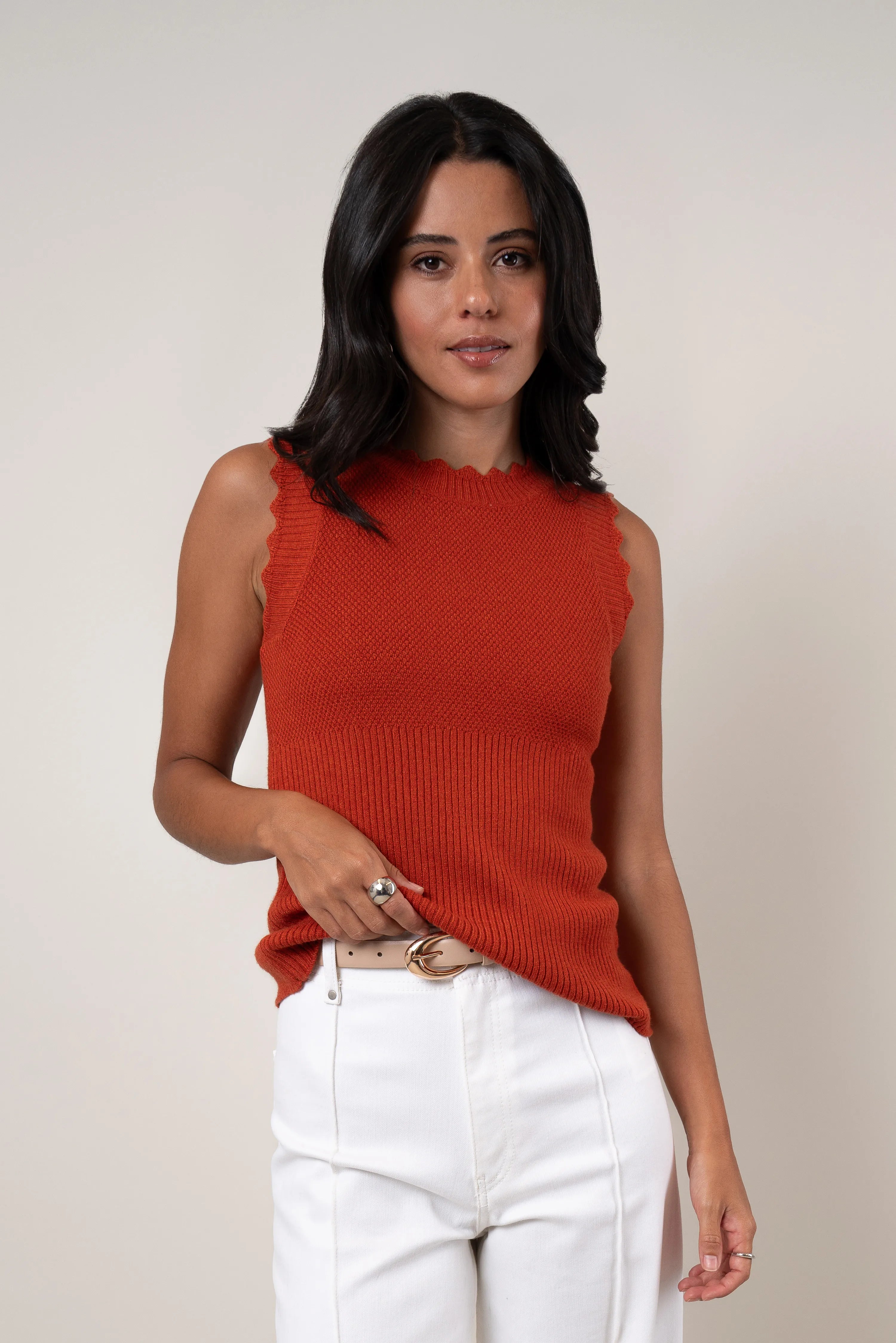 The Textured Sleeveless Sweater