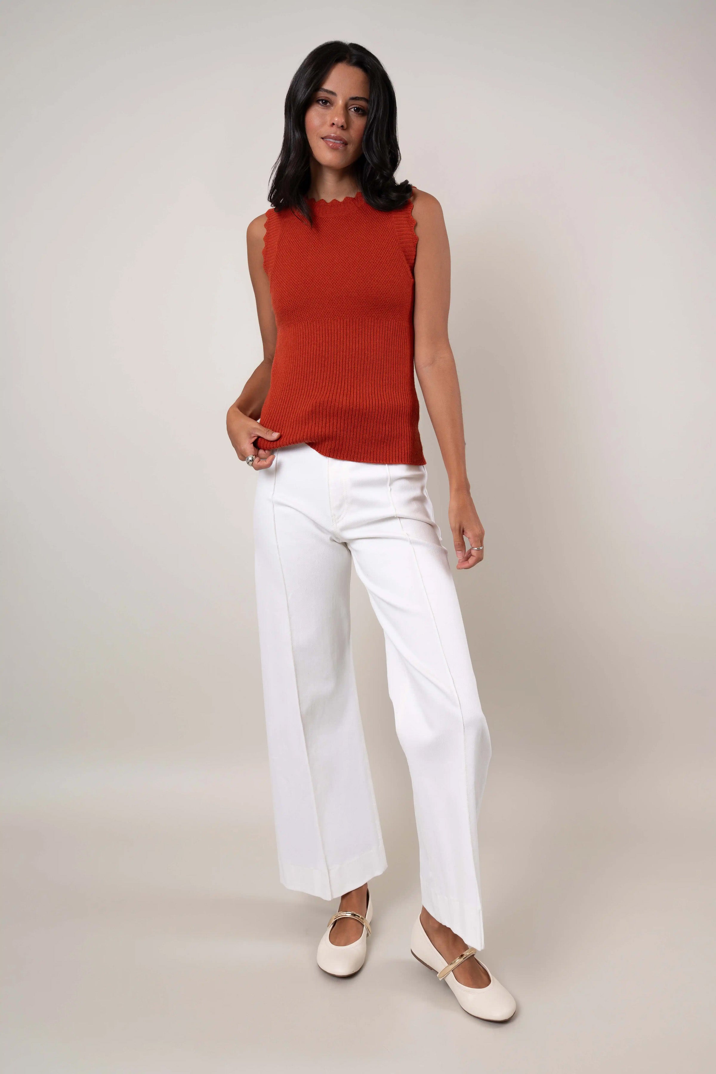 The Textured Sleeveless Sweater