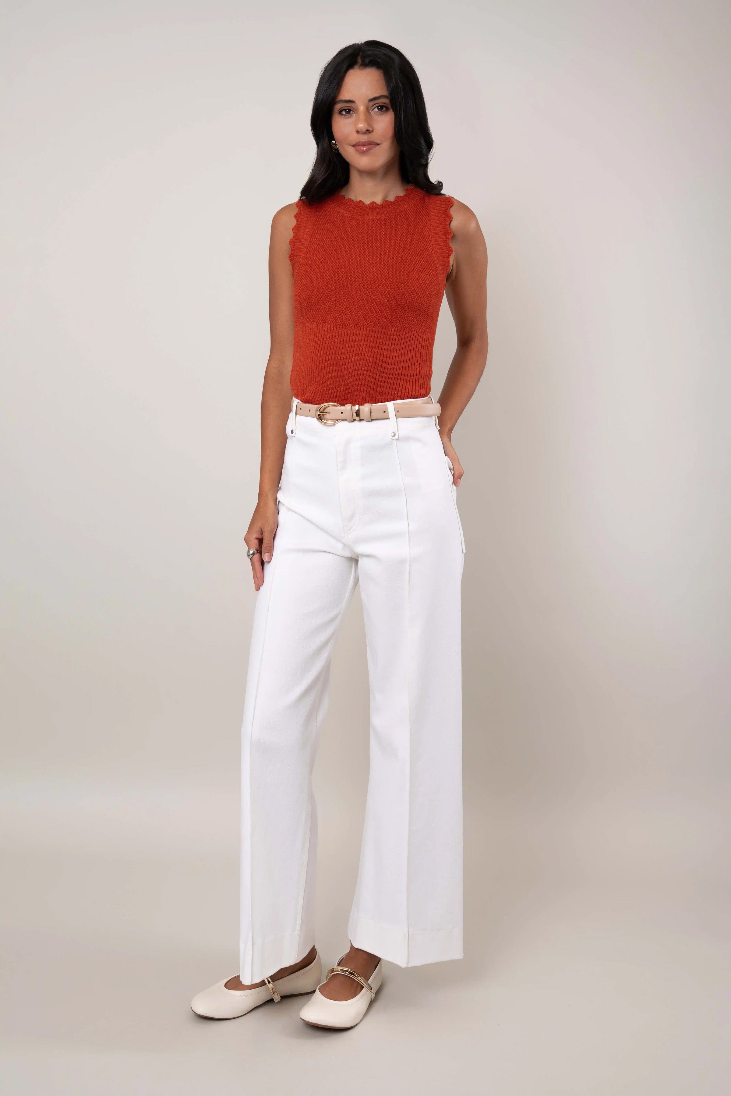 The Textured Sleeveless Sweater